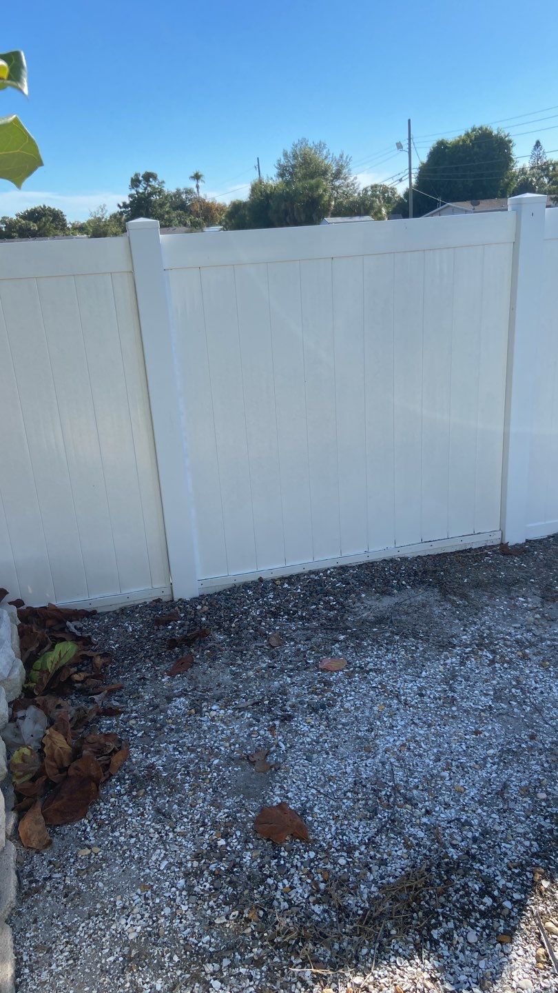 Bradenton FL 6 ft. Tall White Vinyl Privacy Fence  by Asap fence and gates, LLC