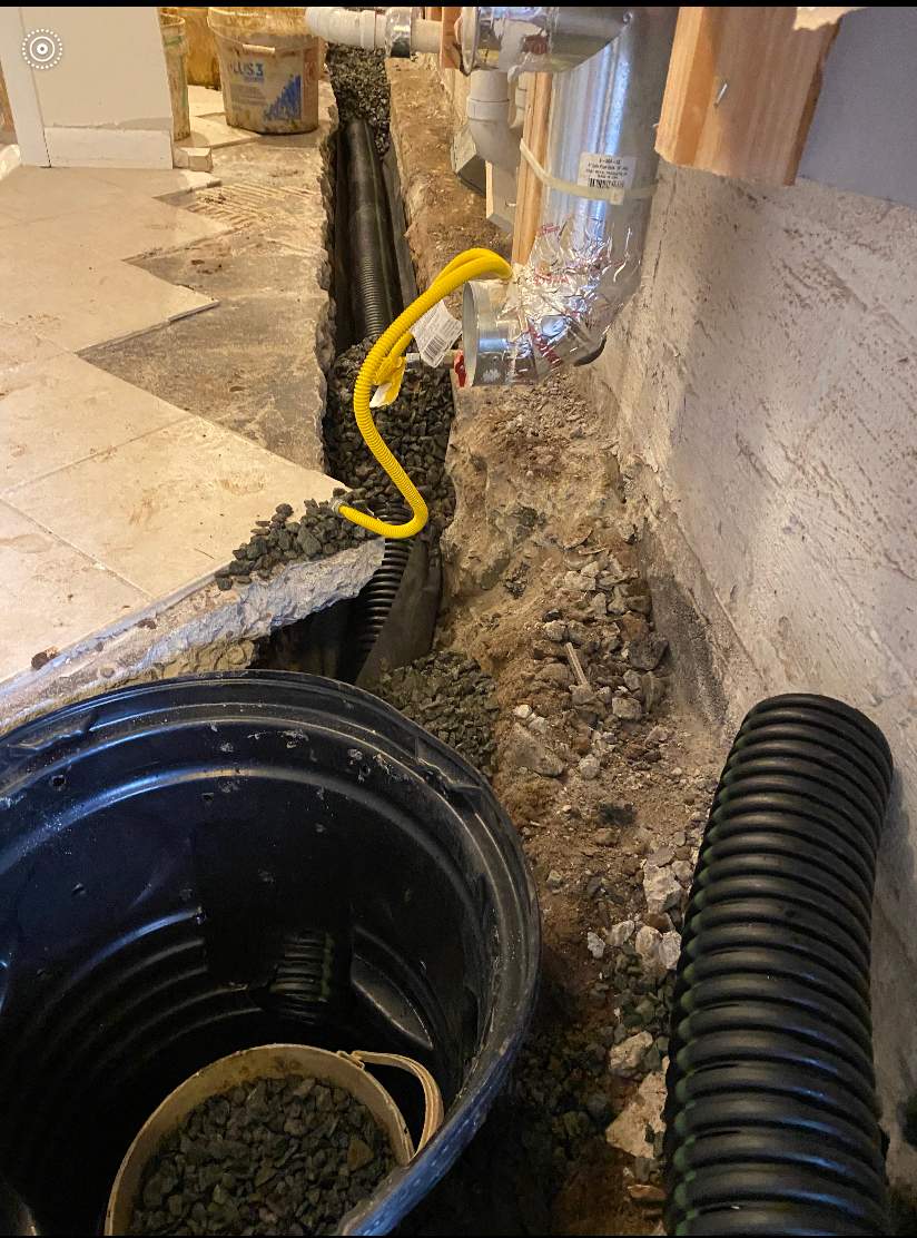 Interior French Drain Job in West Orange, NJ by Pure Service Pro, LLC 