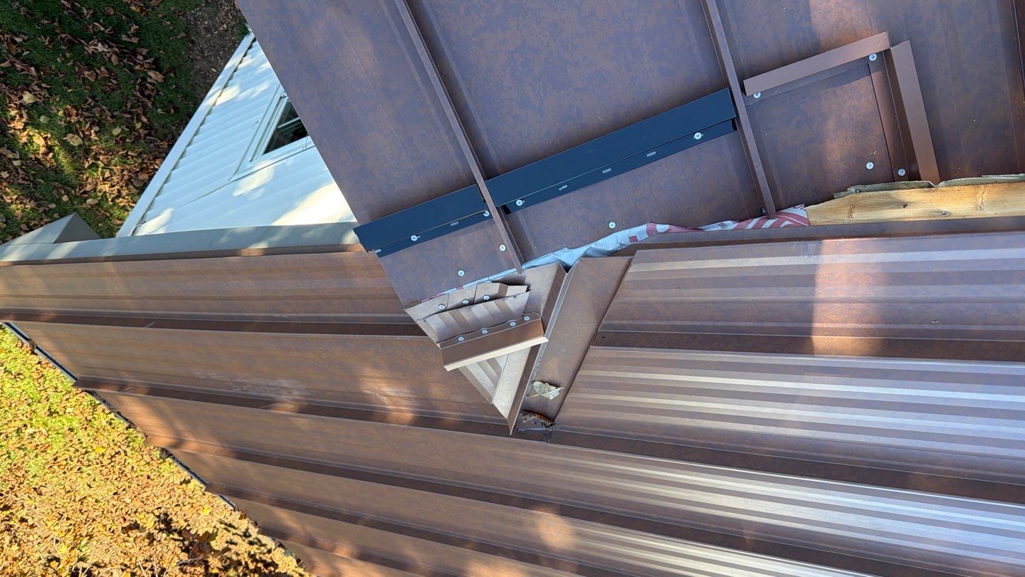 Roof Replacement using MS Standing Seam Roof Western Rust by 180 Contractors