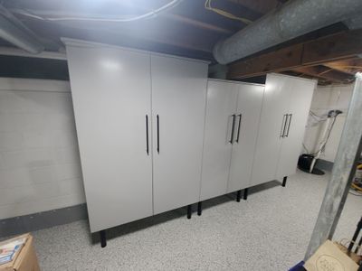 Basement floor coating and organization in Niles, MI!
