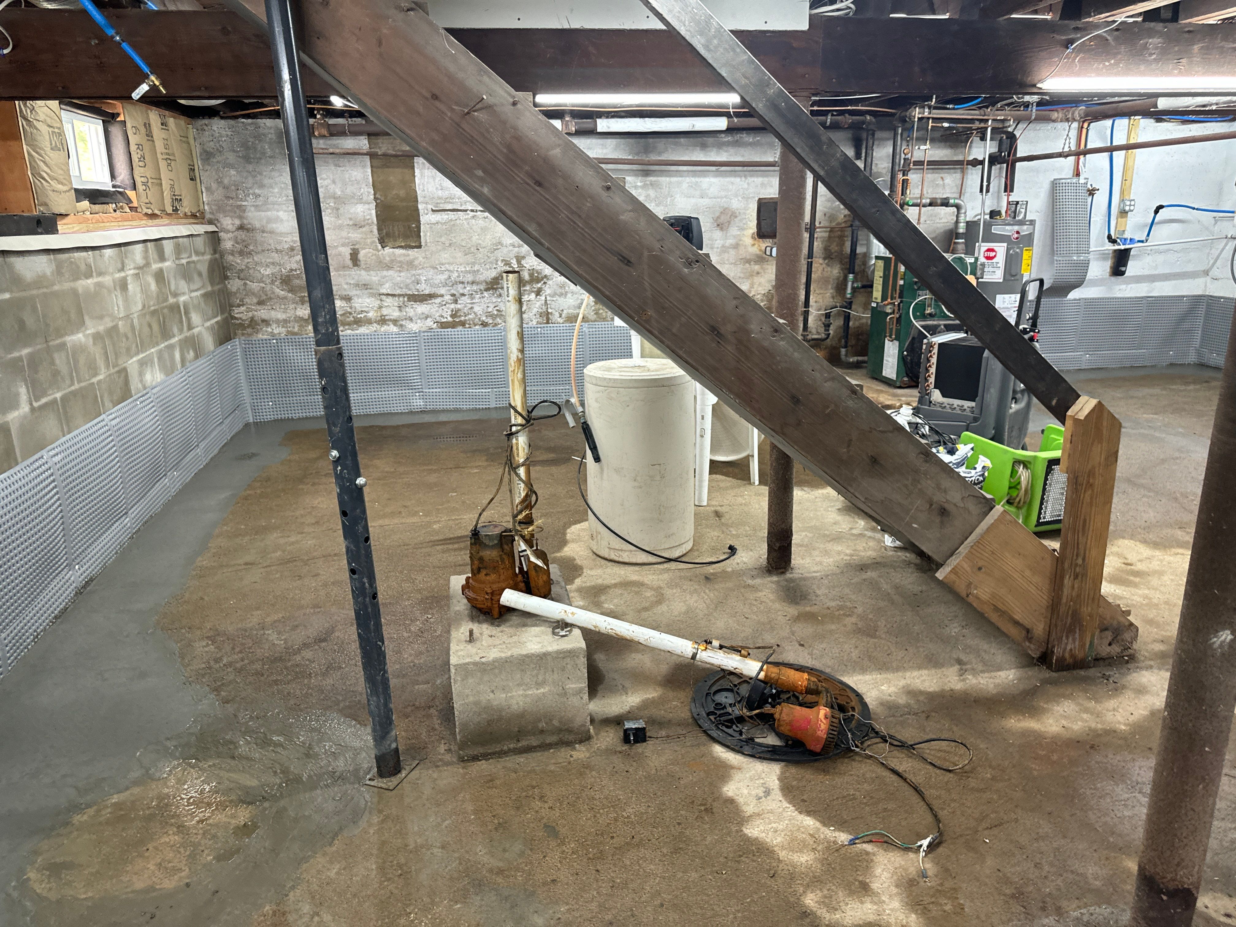 Interior French Drain Boonton NJ by Pure Service Pro, LLC 