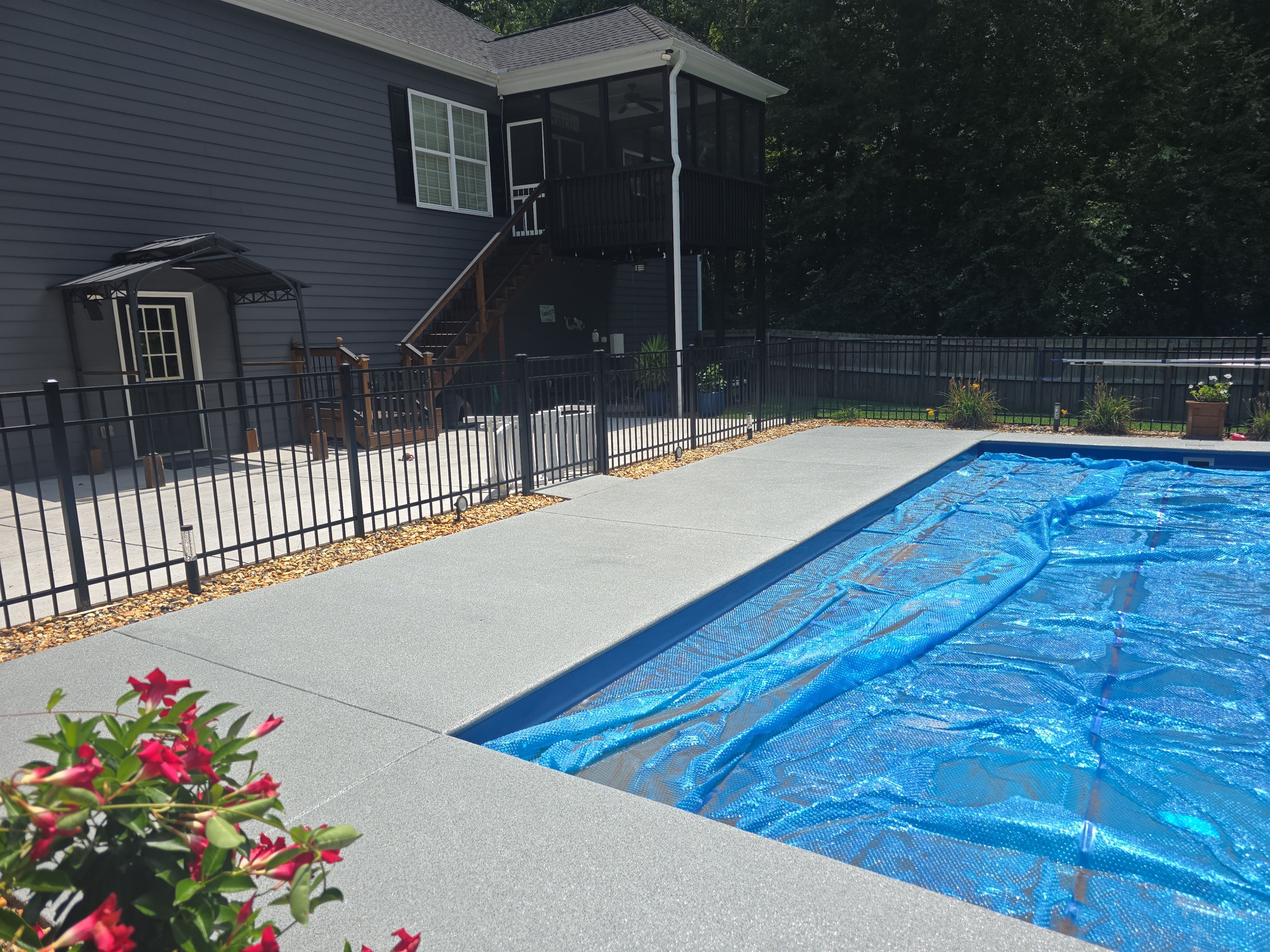 Pool Deck Restoration and New Garage Floor! by Elite Floor Solutions