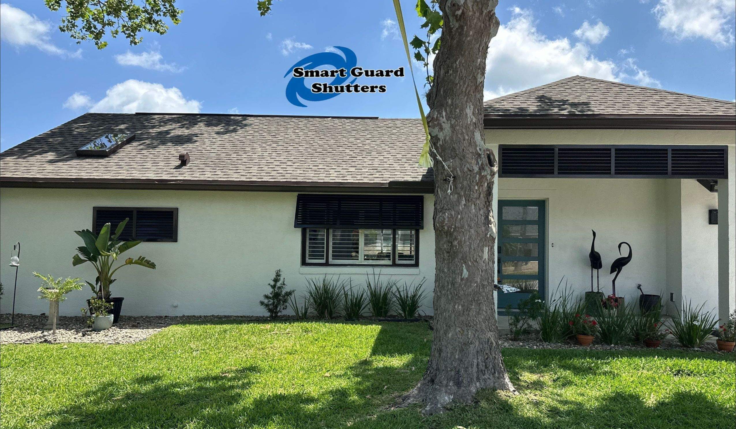 Decorative Bahamas & Colonial Shutters in Grey Brown by Smart Guard Shutters