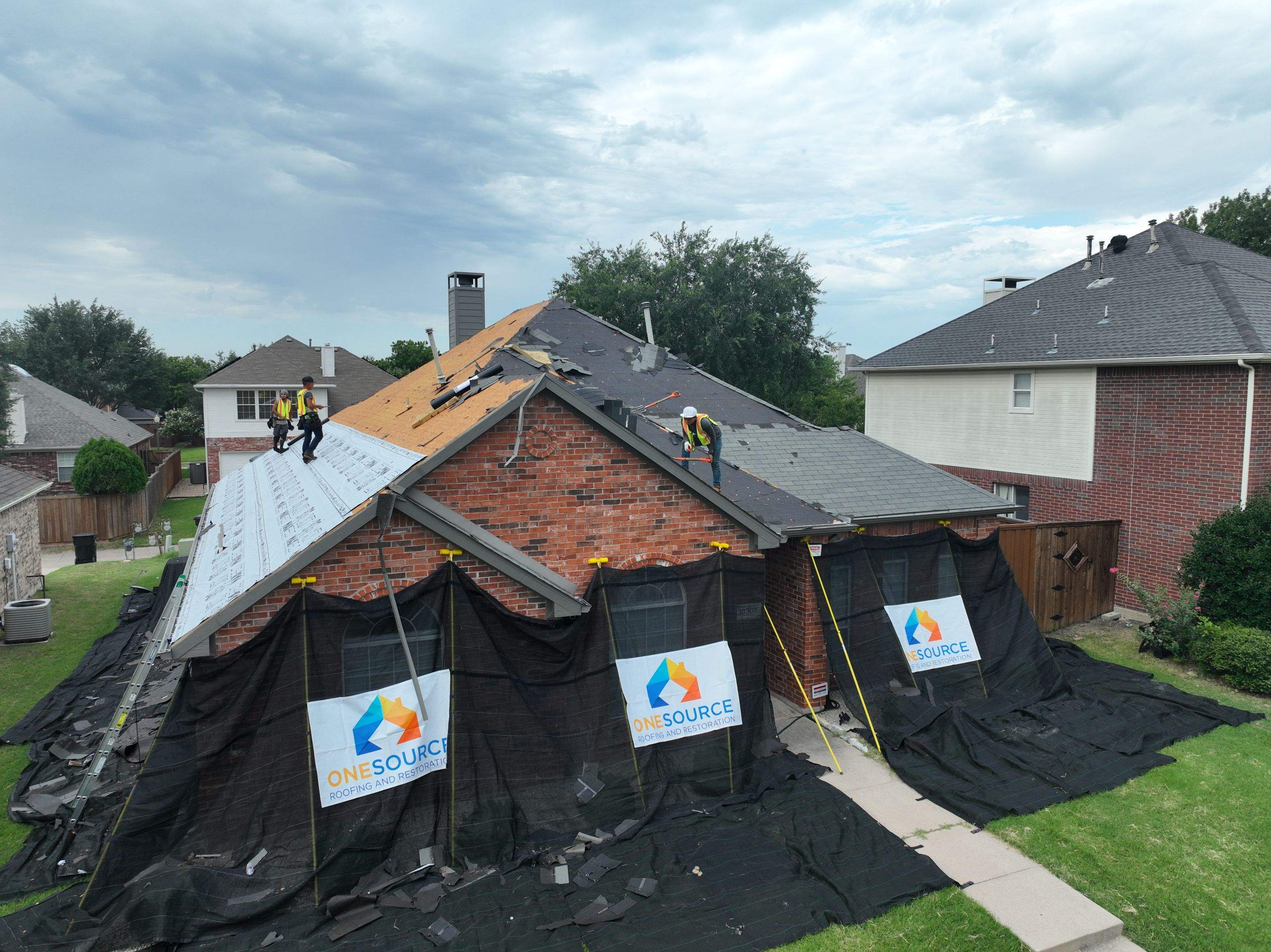 Residential Roofing Installation using CertainTeed Landmark MaxDef Weathered Wood by OneSource Roofing and Restoration