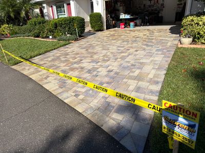 Sun City Center Driveway and Walkway Paver Sealing Project
