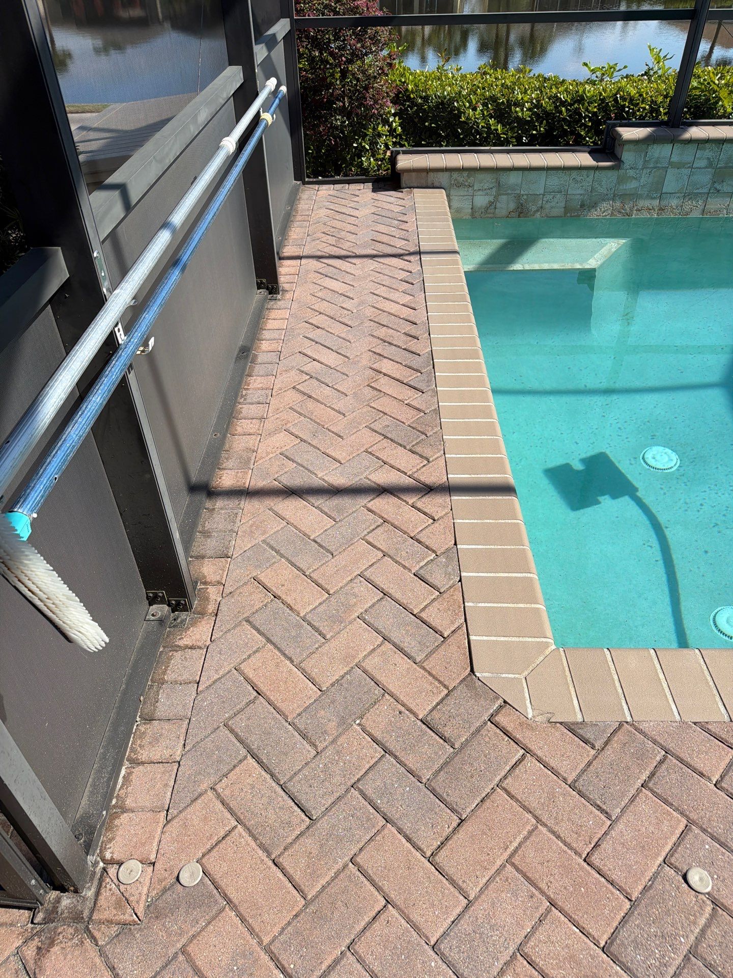 Paver Pool Deck Stripping and Sealing Project in Sun City Center by Supreme Paver Experts