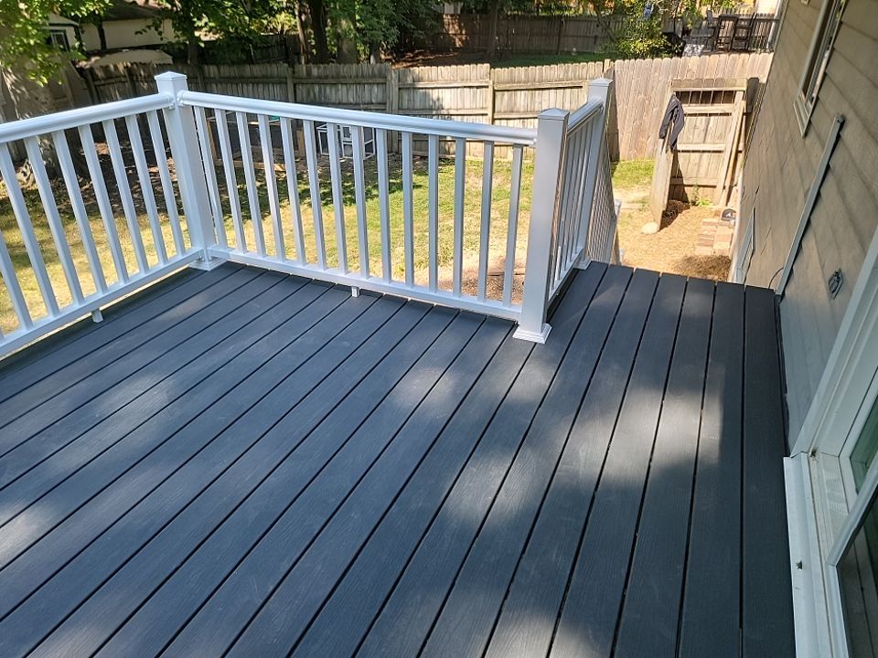 Deck Installation using TIMBERTECH DECKING by Avalon Roofing and Exteriors