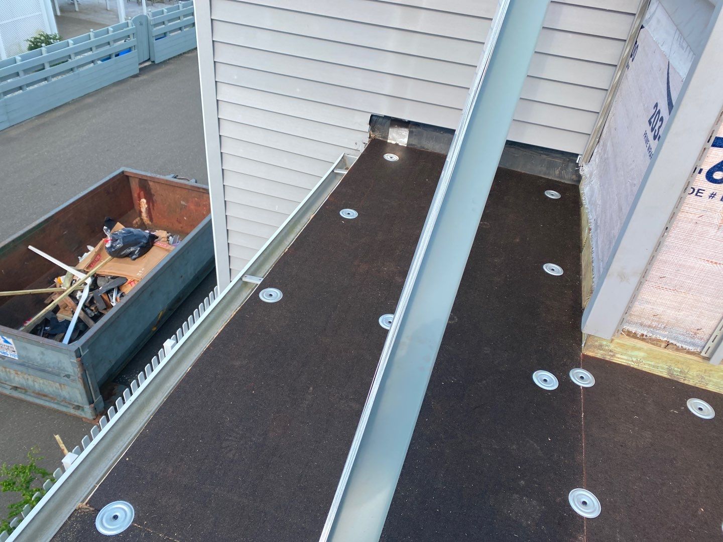 Deck Installation using trex over epdm roof by A Plus Exterior