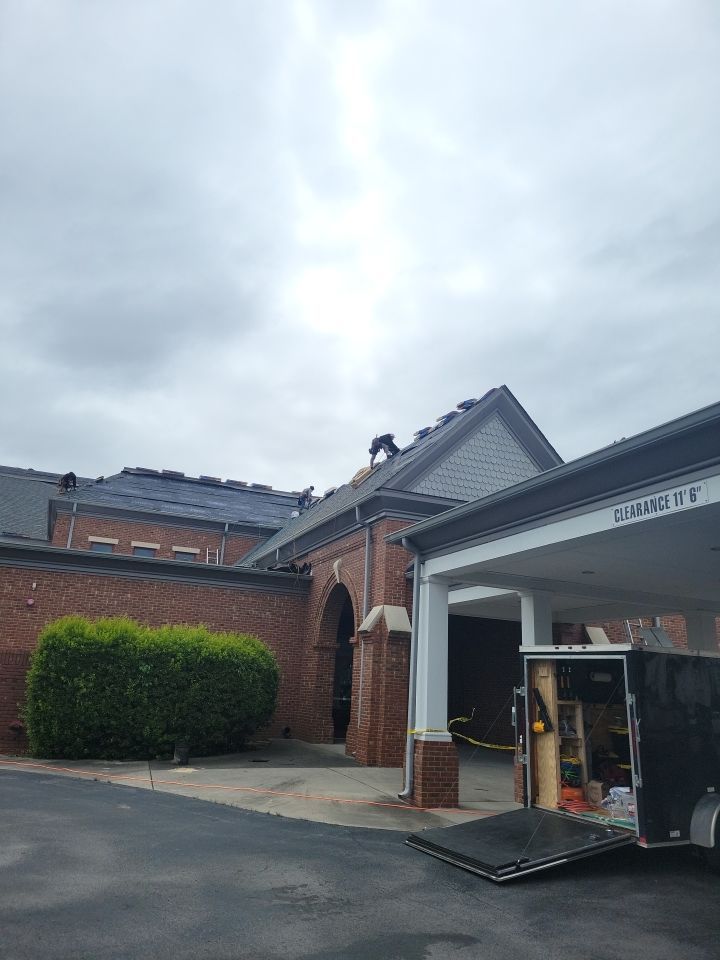 Commercial Roofing Installation using High Grade Asphalt Shingles by Carolina Trophy Roofs