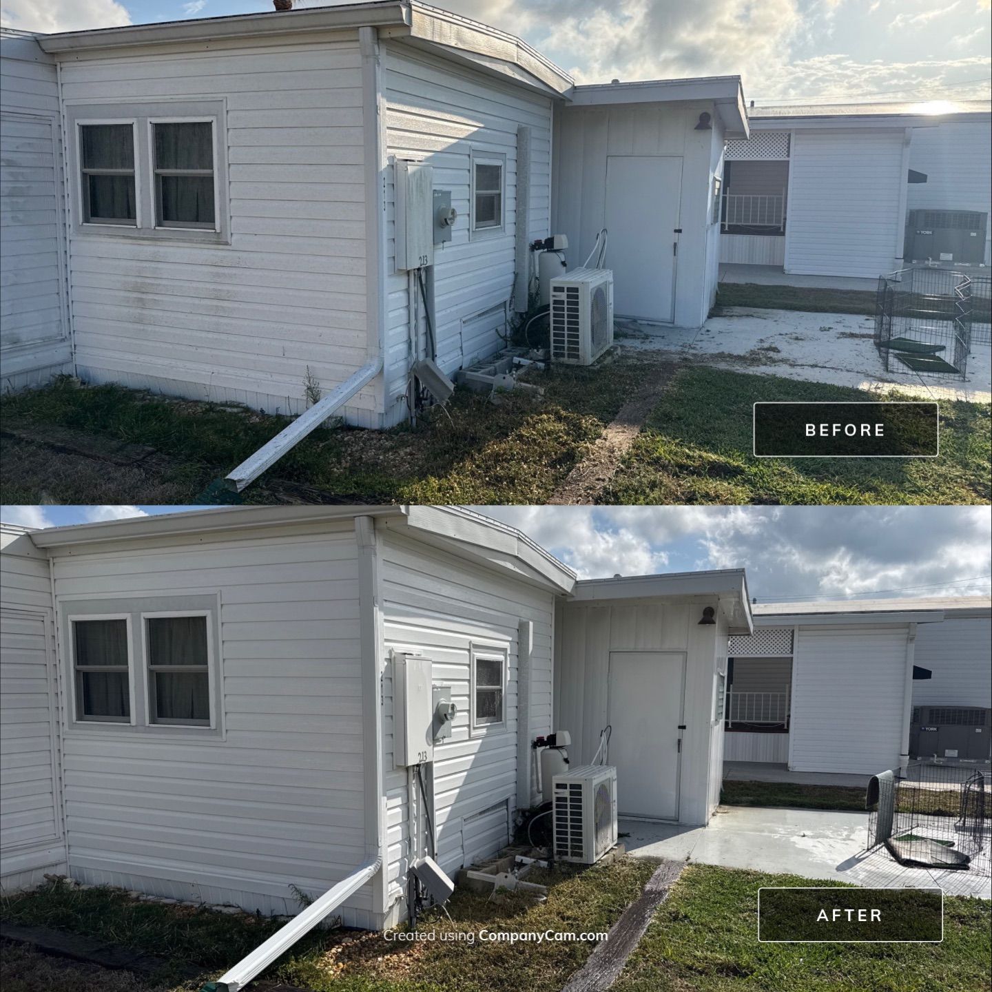 Mobile Home Soft Wash & TPO Roof Cleaning in Leisure Lake Mobile Home Park – Palmetto, FL by Sunshine AquaWash