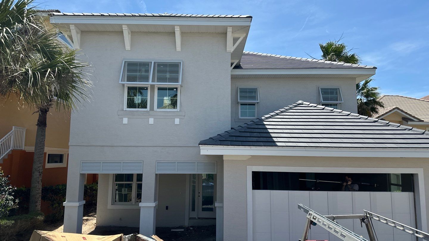 Decorative Bahamas in Papyrus White  by Smart Guard Shutters