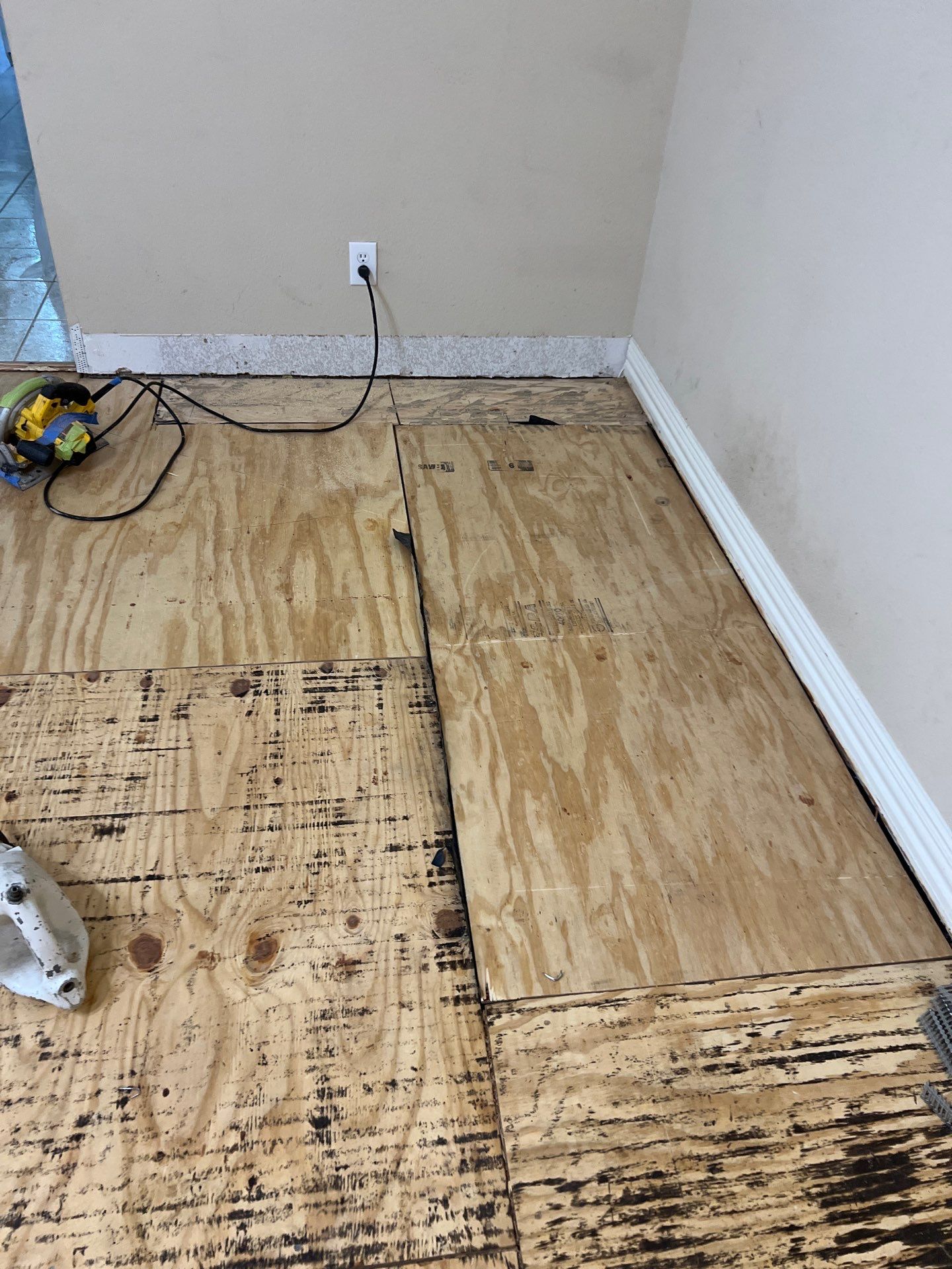 In Progress - Insurance replaced all hardwoods by Bernard Hardwood Floors