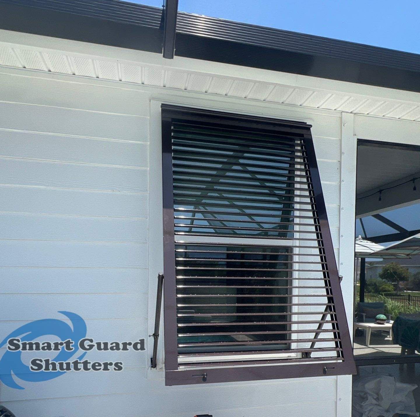 Impact Bahamas In Grey Brown by Smart Guard Shutters