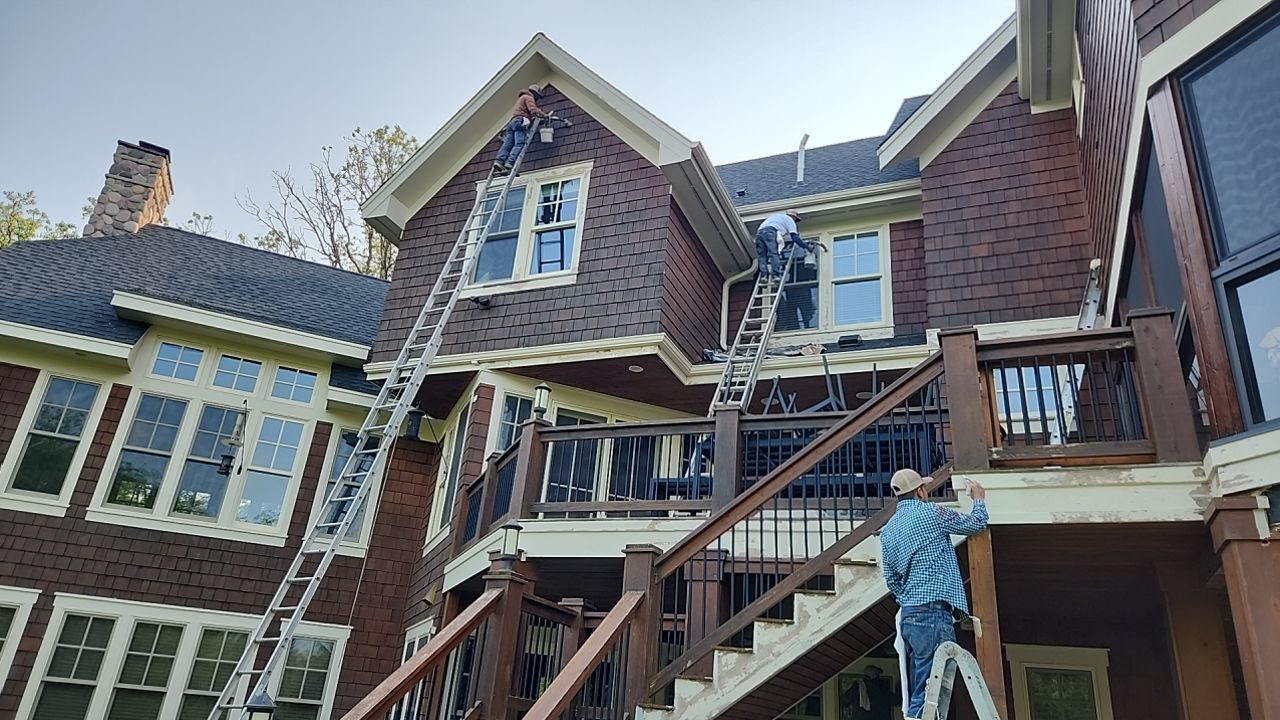 Exterior Siding Staining Prior Lake by OKeefe Painting