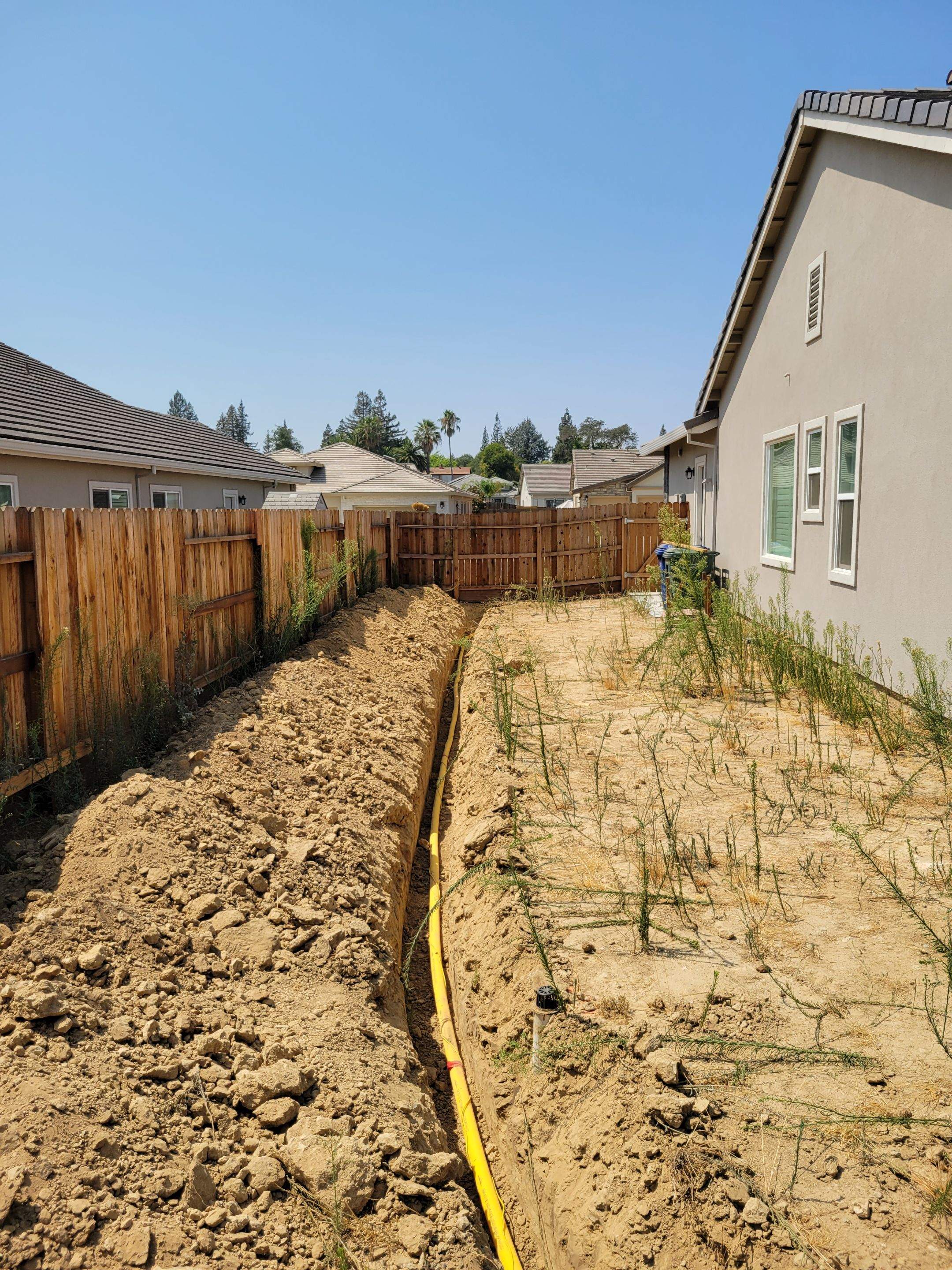 Backyard renovation by Peach Electric Inc
