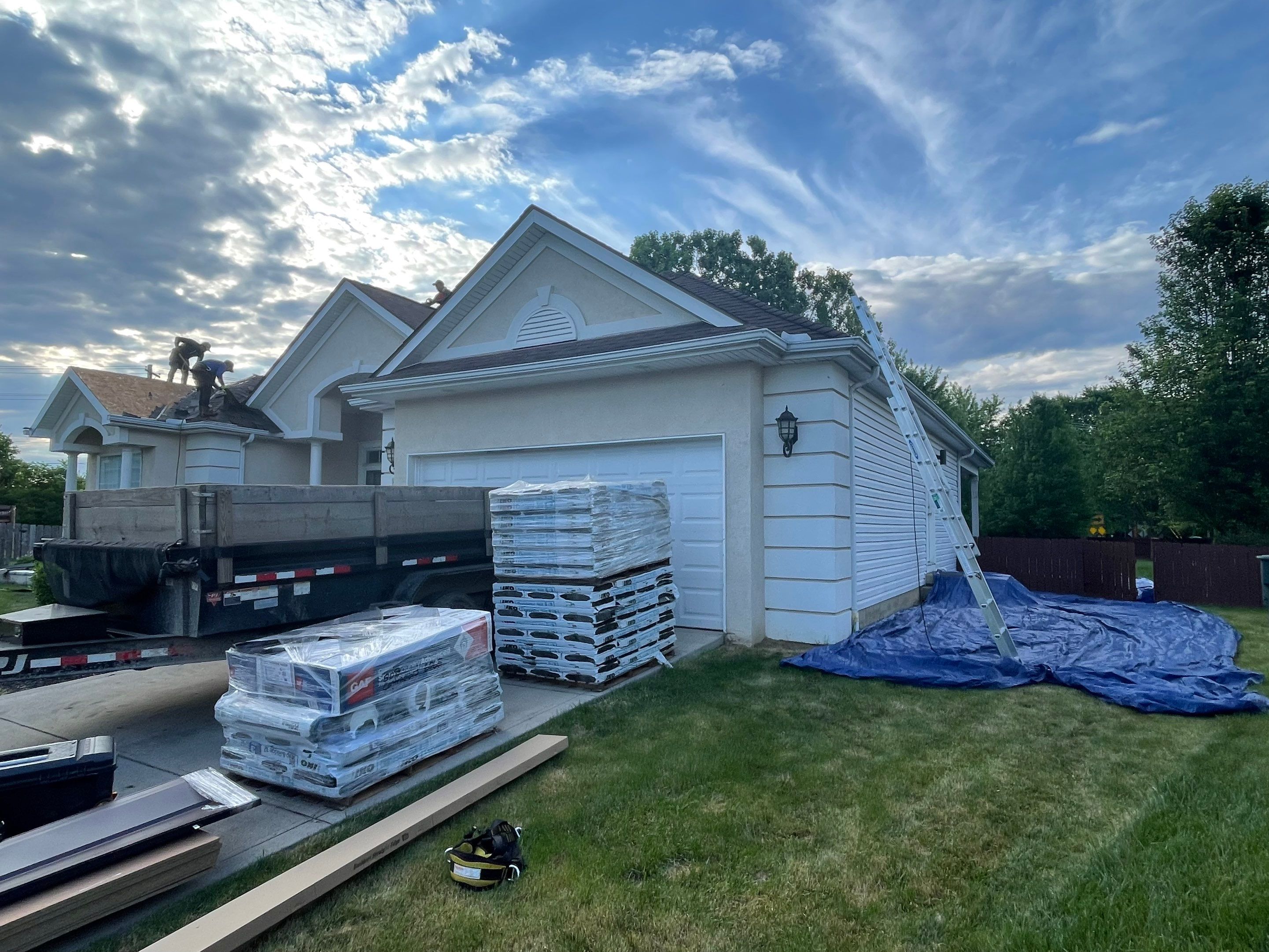 Residential Roofing Installation using IKO dimensional shingles by SOS Home Ohio 