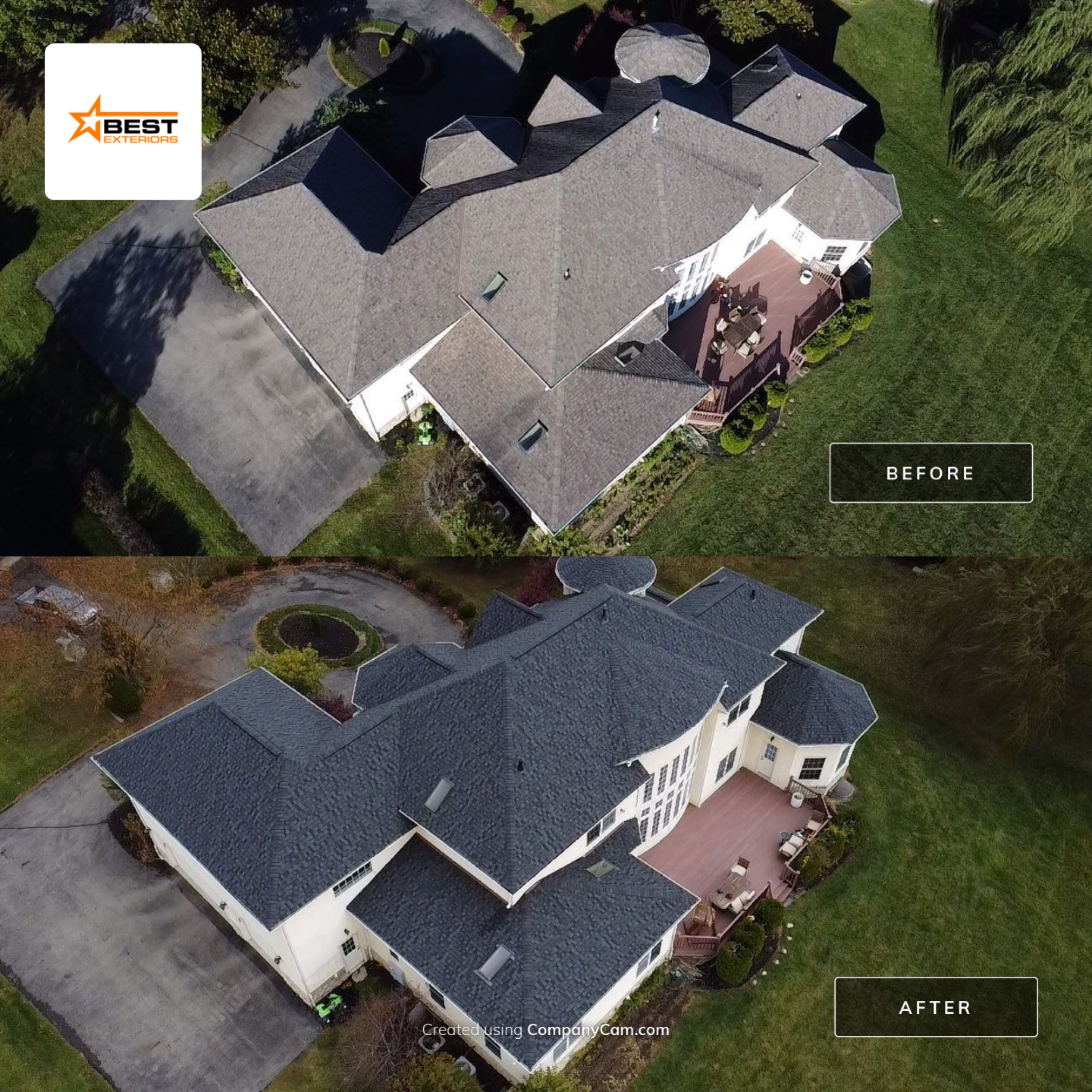 Residential Roofing Installation using Certainteed Landmark Pro Shingles by Best Exteriors Inc