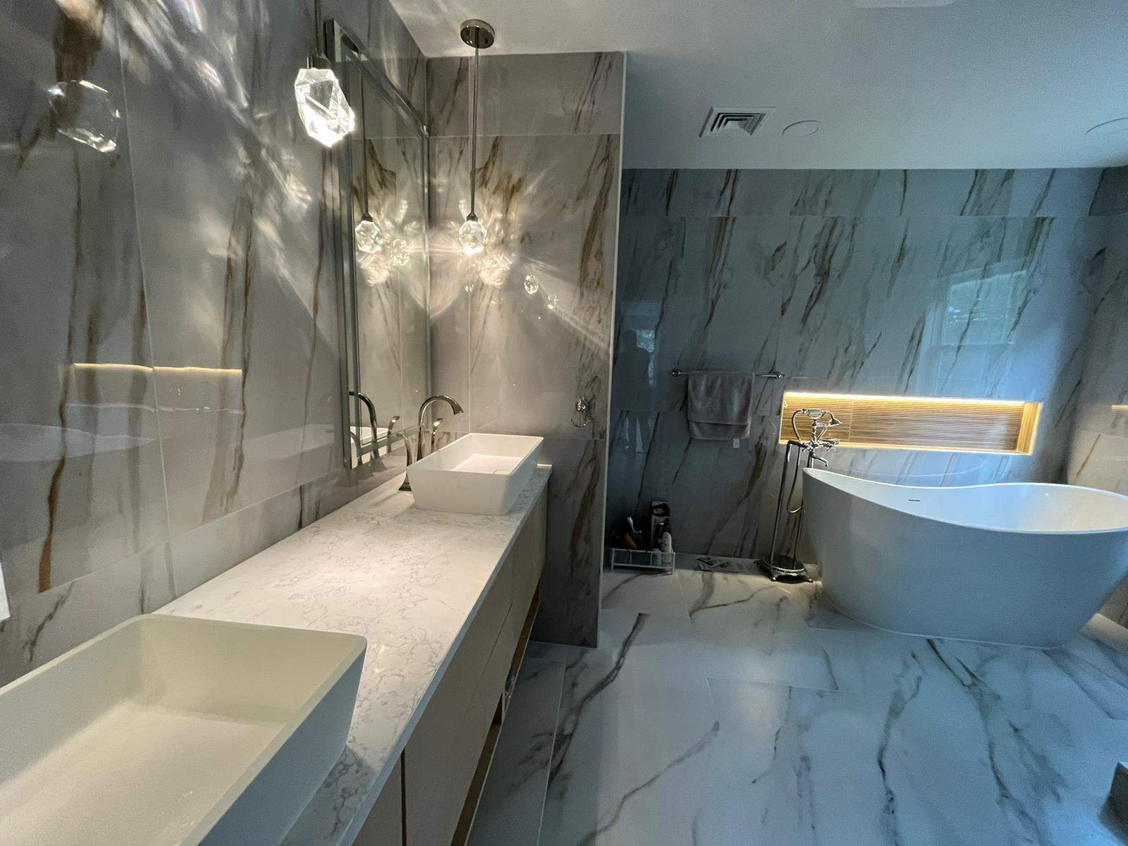 Bathroom Remodel using Tile by Home Concepts Construction