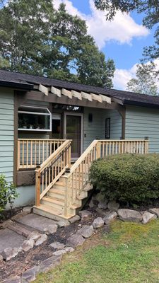 Wood Front Porch and Custom Pergola Installation in Marietta