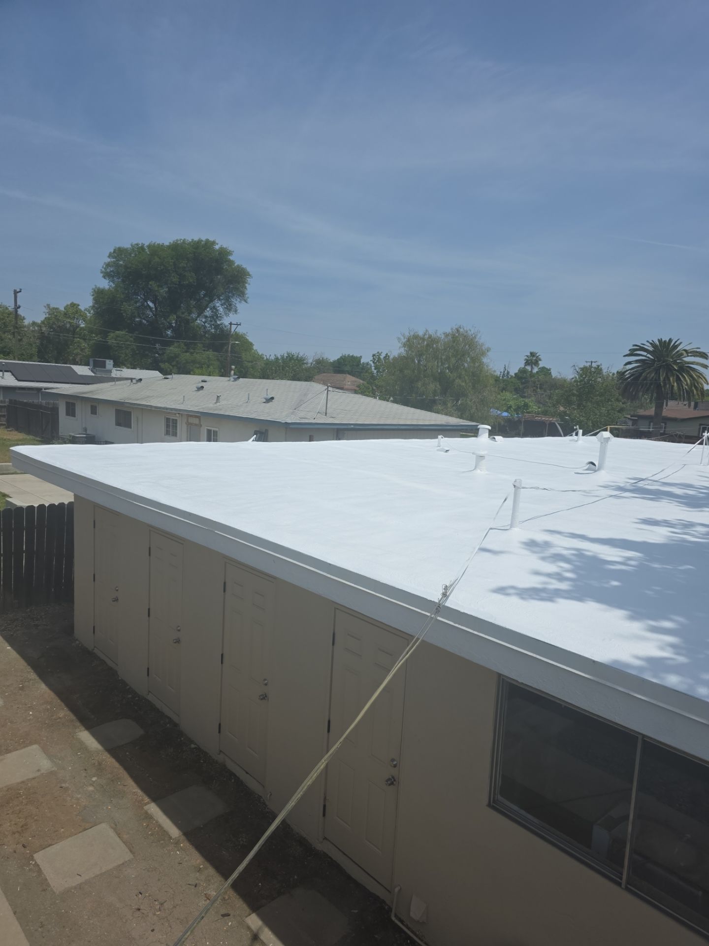 Foam Refurbish using Conklin Benchmark/PUMA XL coatings and spray foam by Straight Edge Roofing Inc