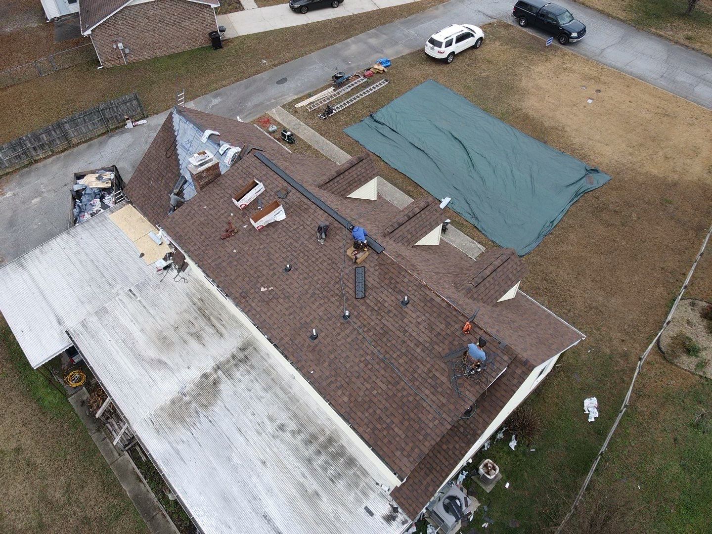 Architectural Shingle Roof Replacement and Chimney Flashing in Simpsonville by Roofers LLC