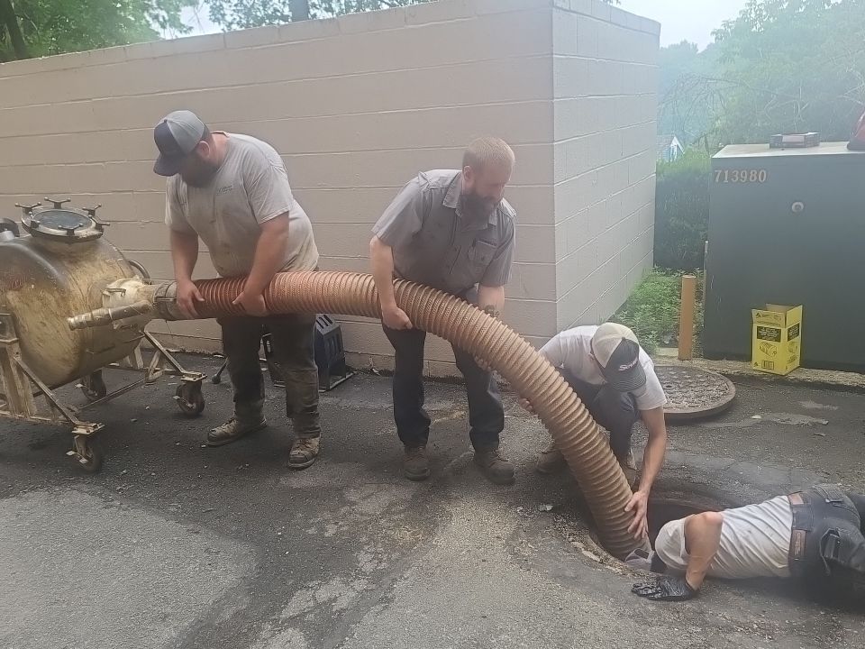 Sewer Repair using Perma-Liner through two manholes by Sureway Comfort John Wilcox Plumbing Heating Cooling