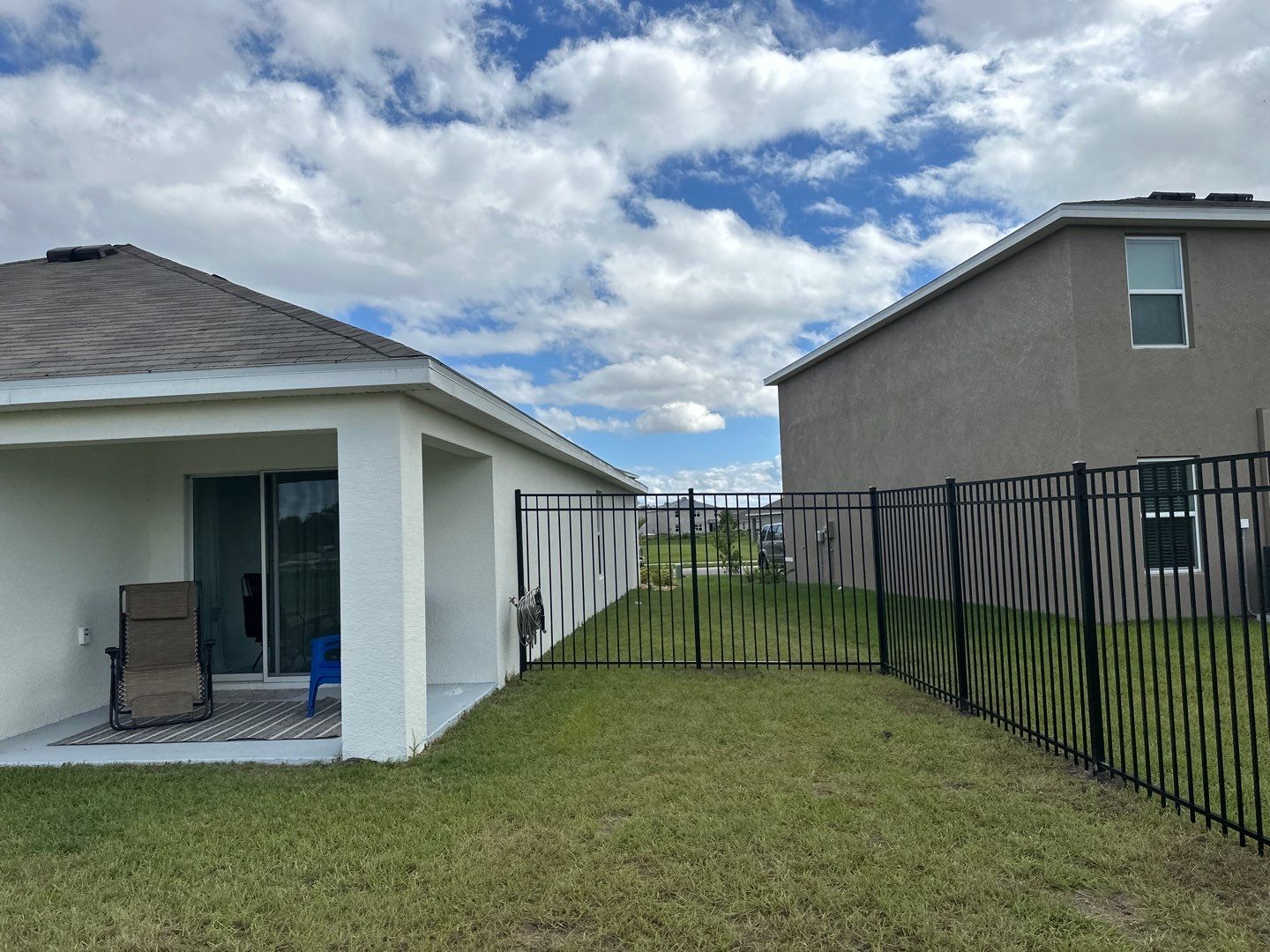 Aluminum Fence Installation using Black 3 Rail Aluminum Fence by Asap fence and gates, LLC