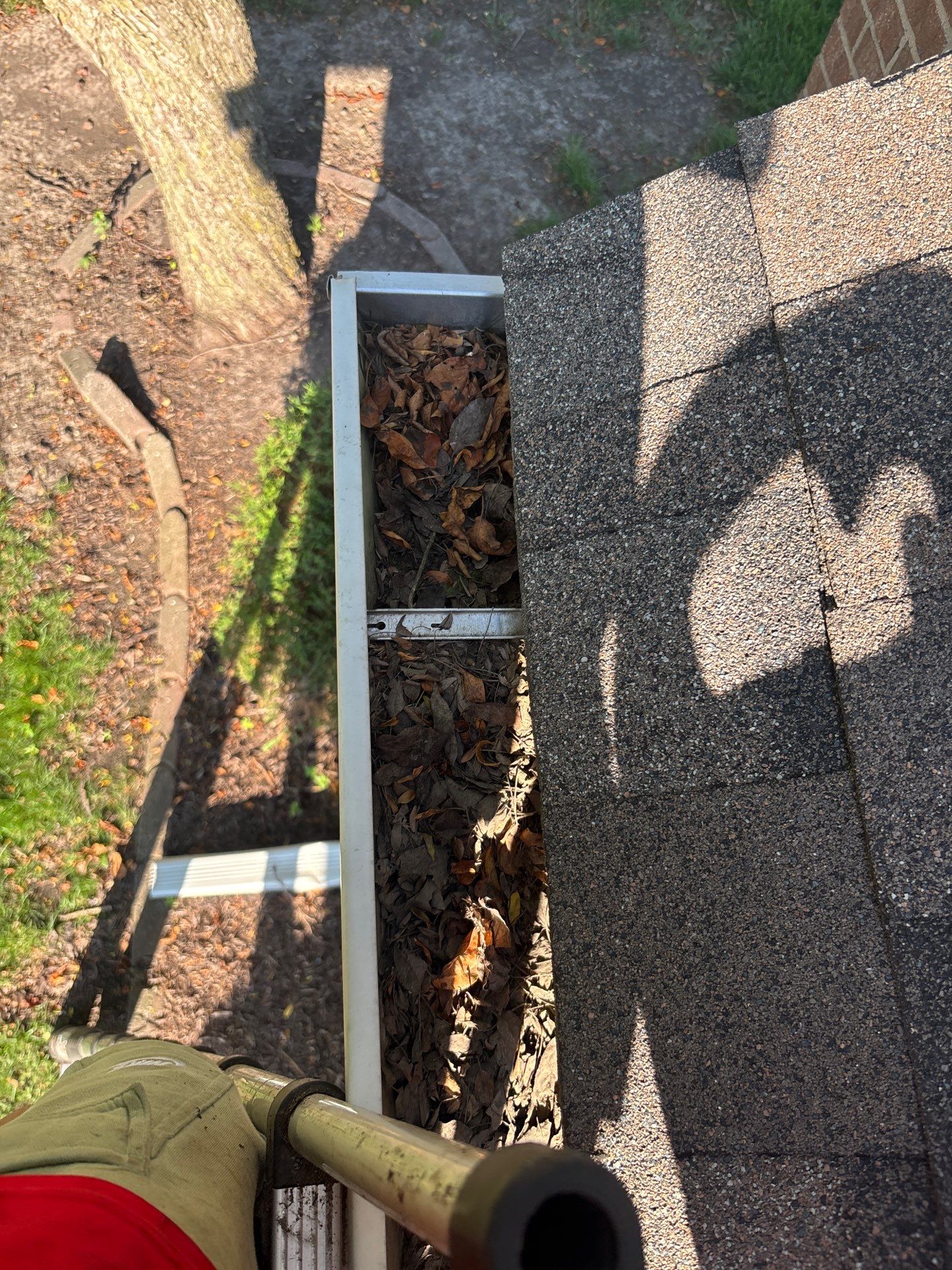 HOA gutter cleaning before photo.