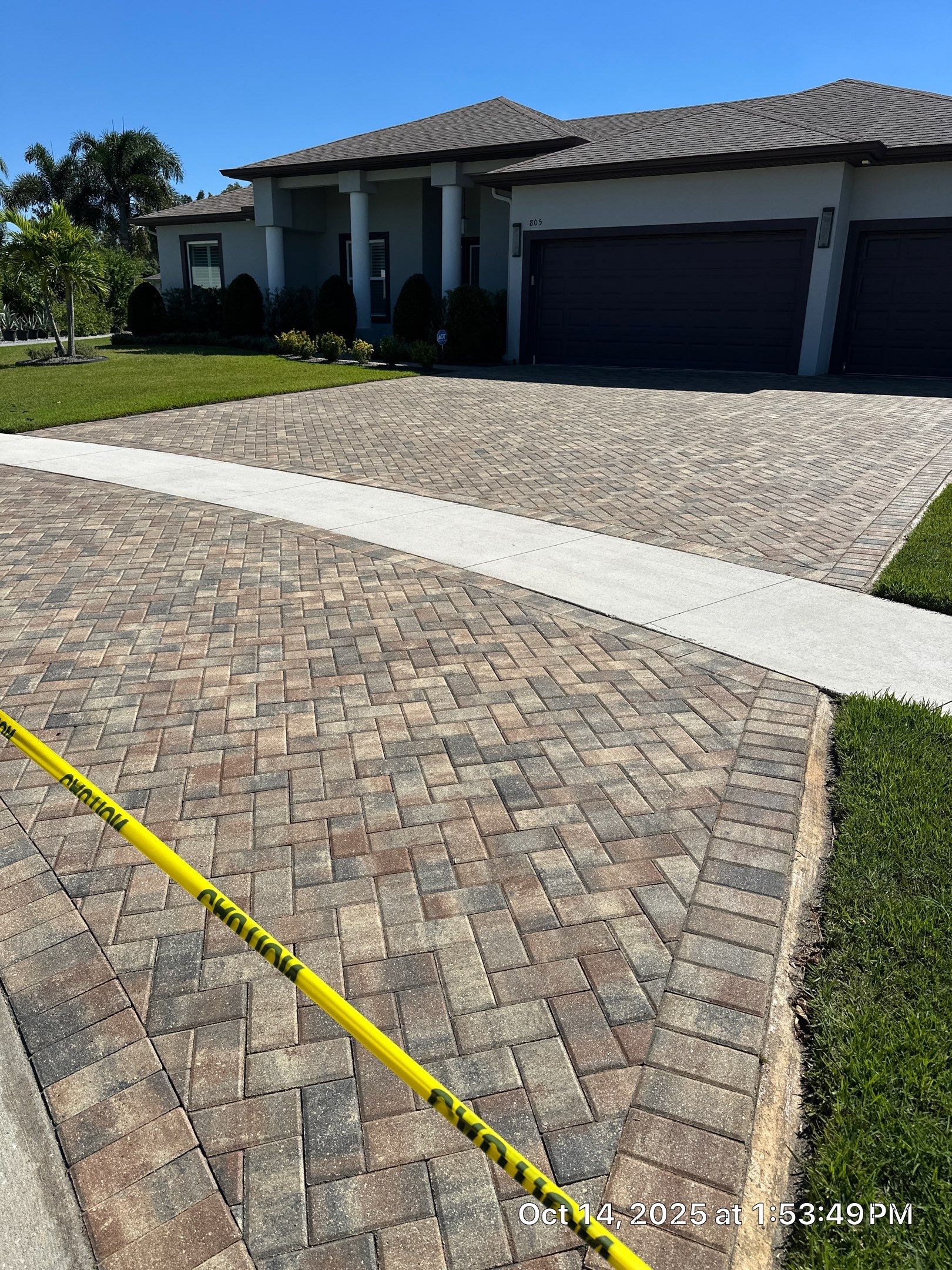 Residential Paver Sealing for Driveway and Pool Deck in La Paloma Sun City Center by Supreme Paver Experts