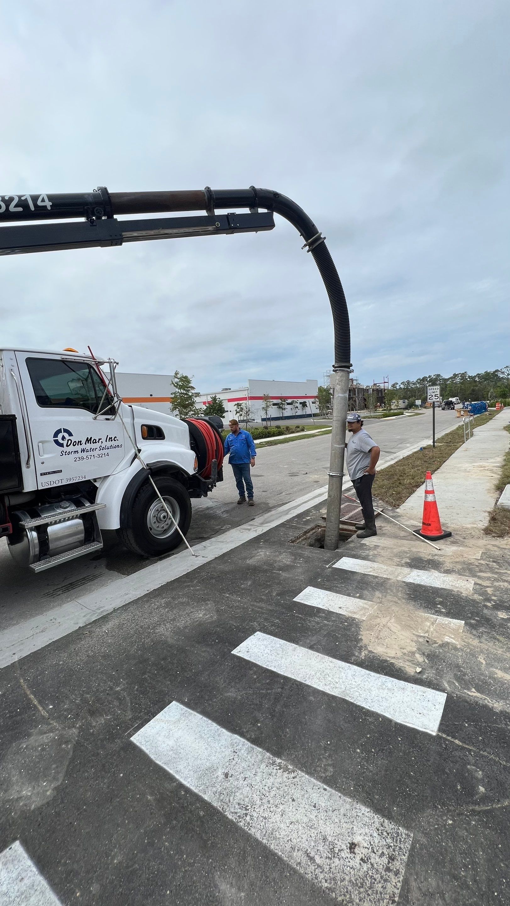 New Construction Storm Drain System Cleaning by APS Power & Water