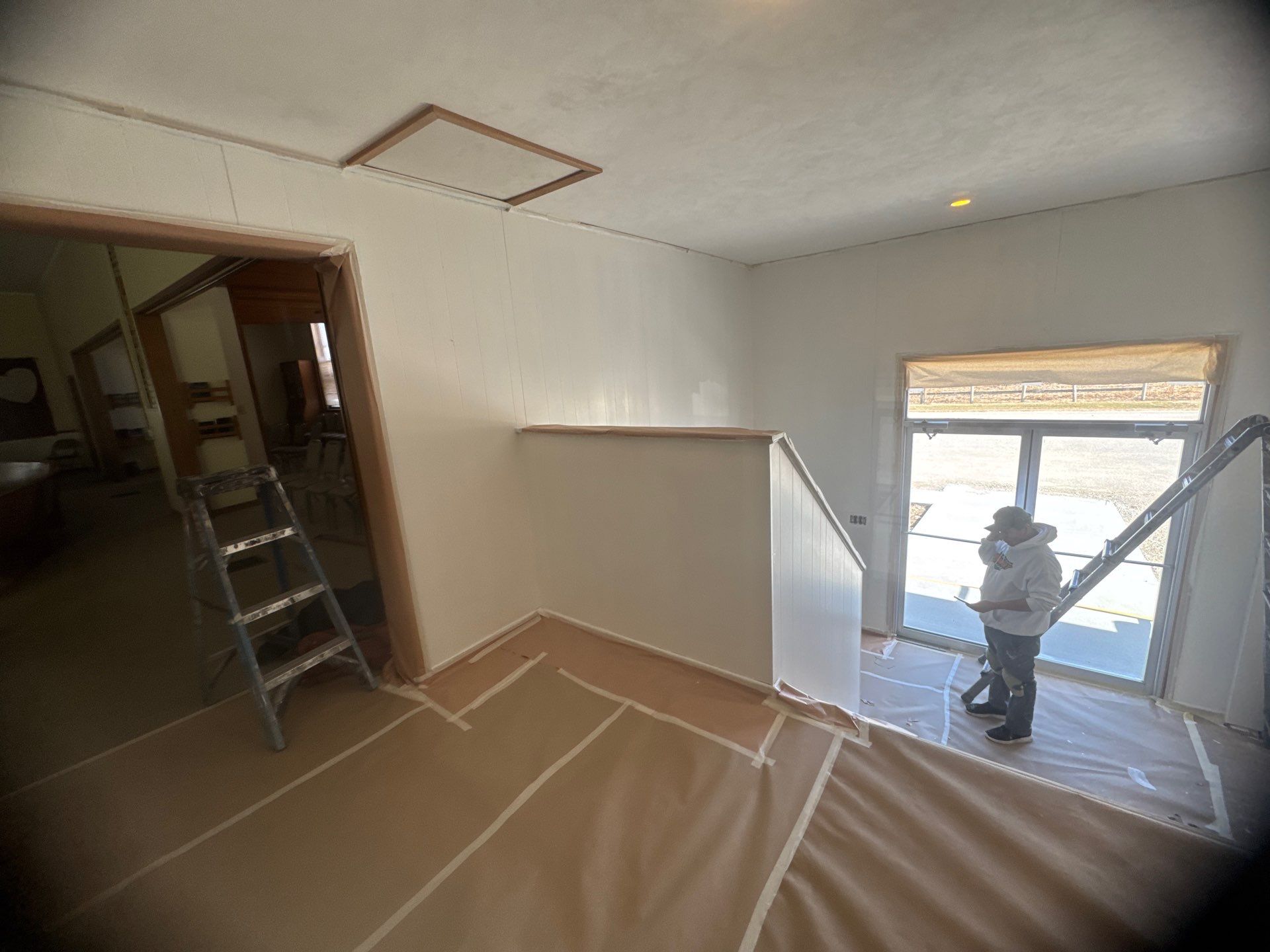 Interior Stairwell Transformation – Before & After by Midwest Paint LLC