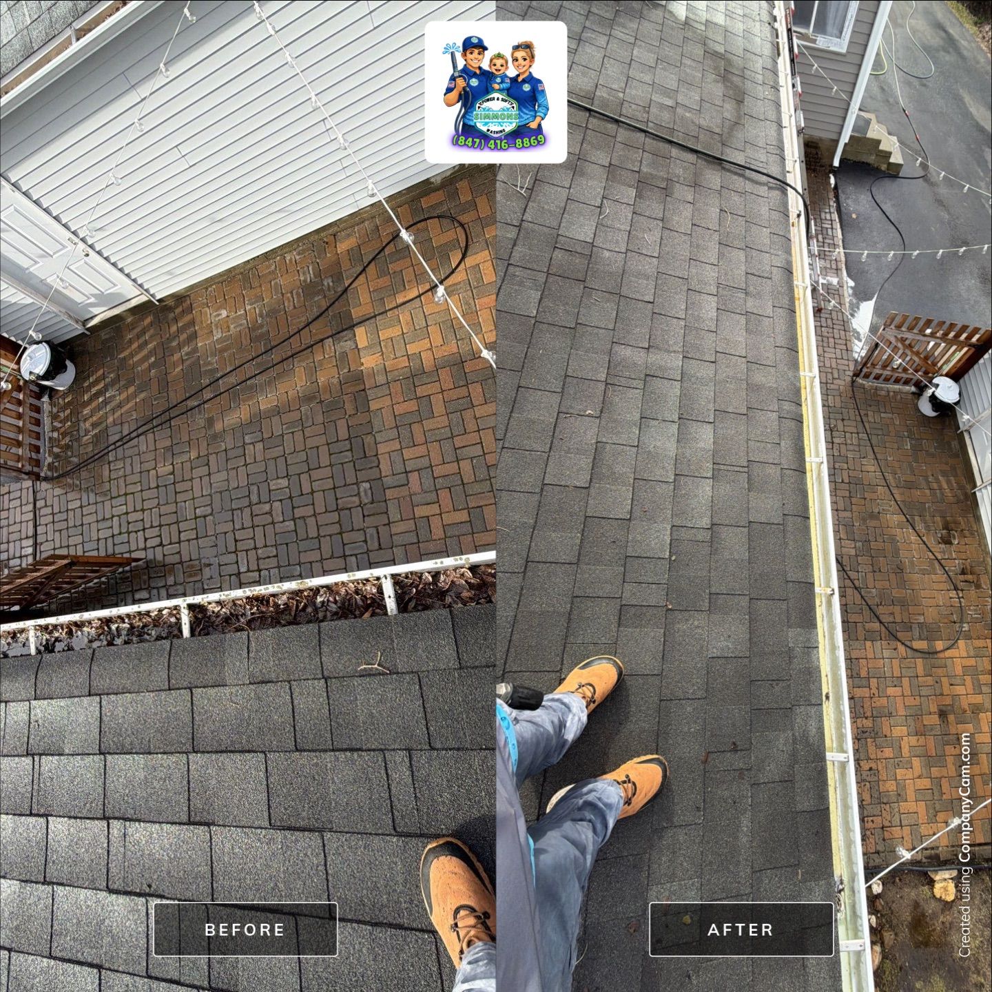 Project in Island Lake by Simmons Power & Soft Washing