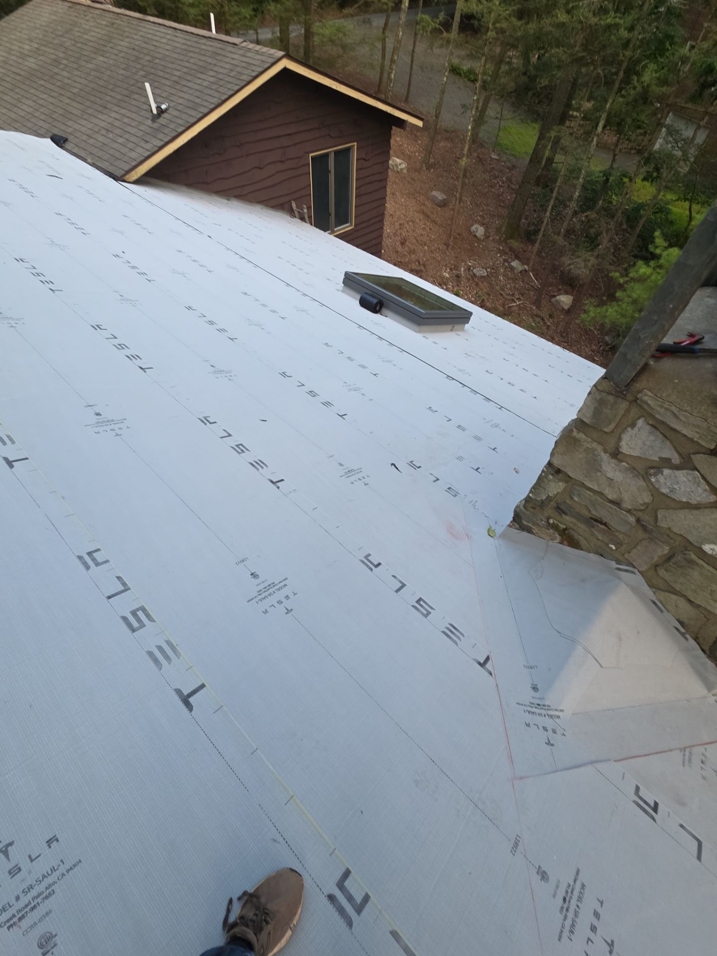Stunning Tesla Solar Roof Cabin in the Woods by American Home Contractors