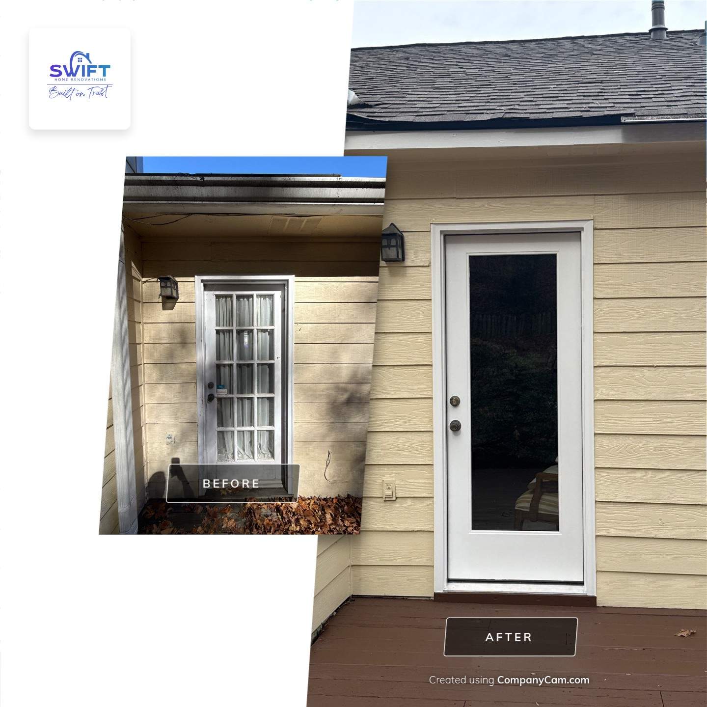 Norcross Exterior Remodel With New Lap Siding and Window Installation by Swift Home Renovations