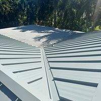 24ga 1.5" Mechanical Seam Dove Gray  by Total Roofing System The Metal Roof Experts