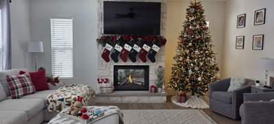 Electric Fireplace & Stone Veneer Installation