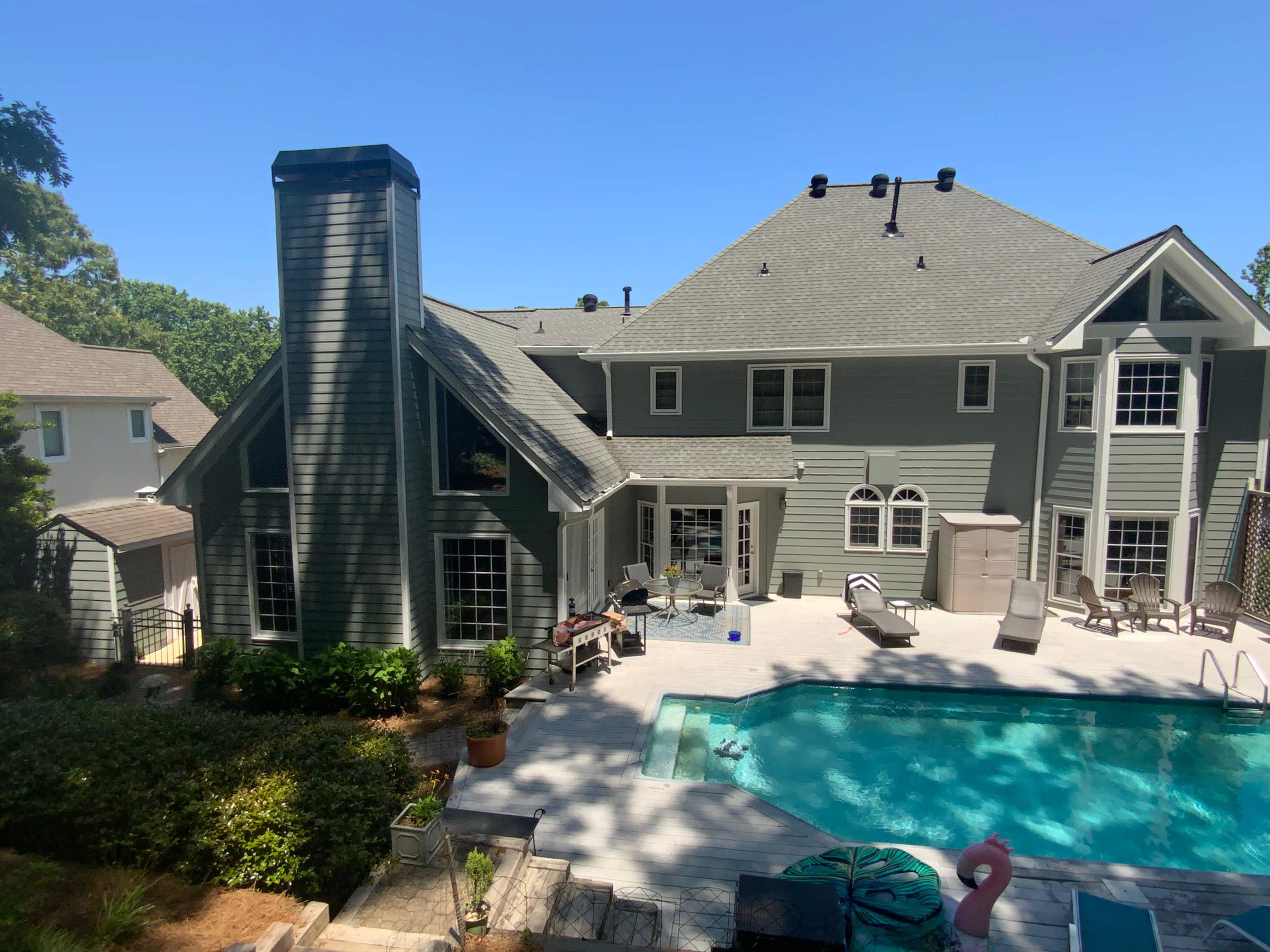 Full Exterior Home Repainting and Trim Refinishing in Roswell by Swift Home Renovations