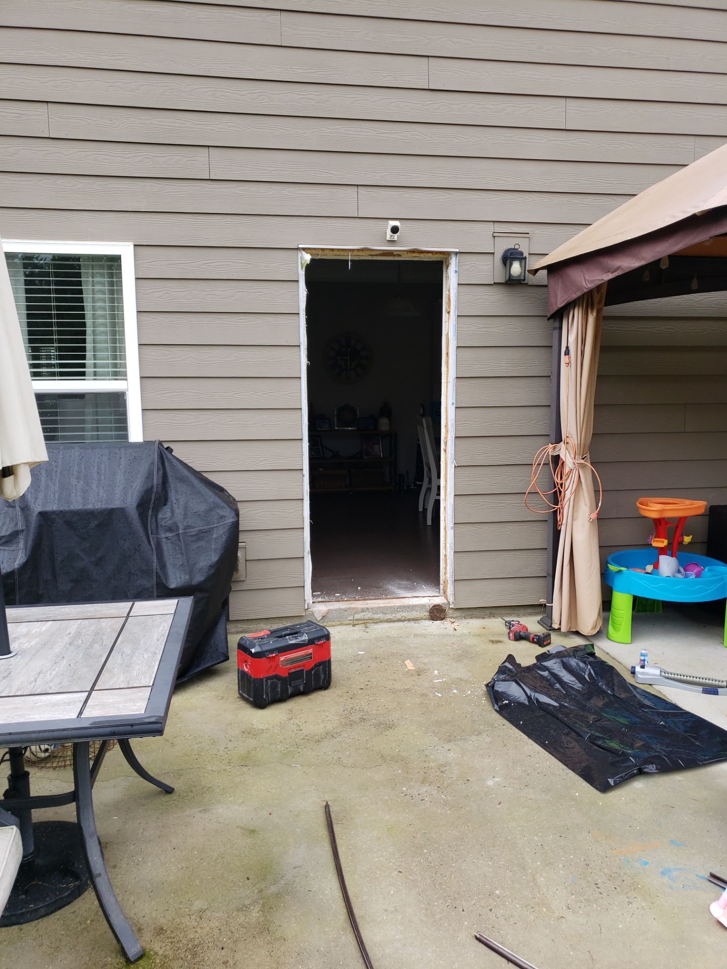 Rotted Door Replaced! Thermatru with Built-In Blinds by A Step Above Handy LLC 