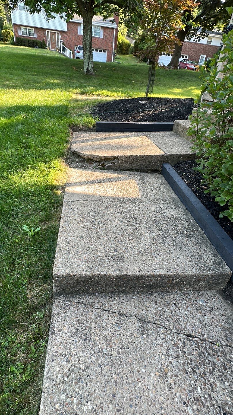 Twilight Garage, Walkway and Porch Project in Pittsburgh by Floors in a Day, Inc