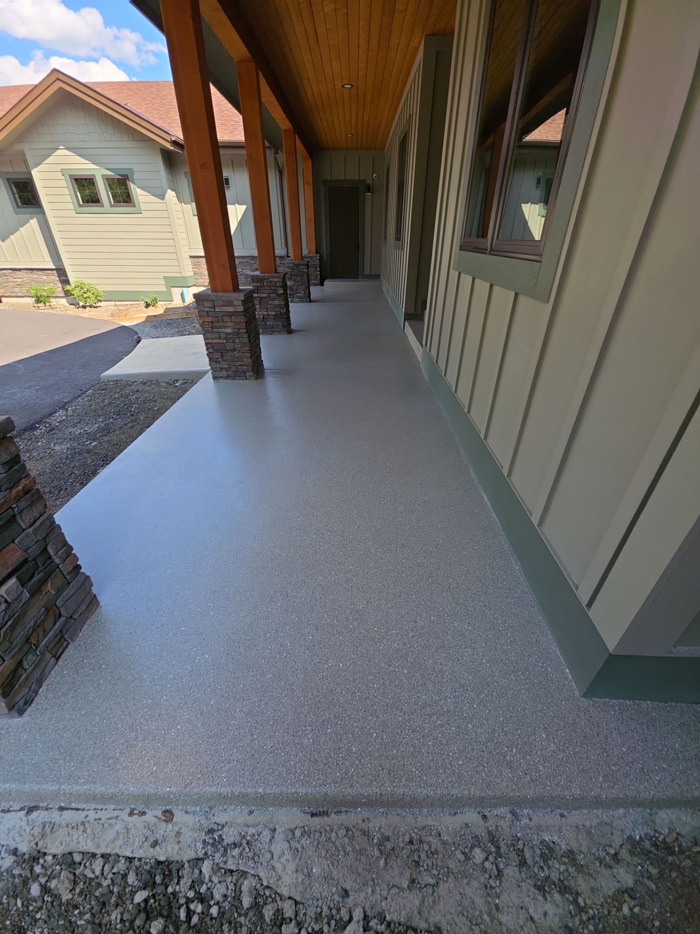 Patio Transformation using Travertine by Croc Coatings, LLC