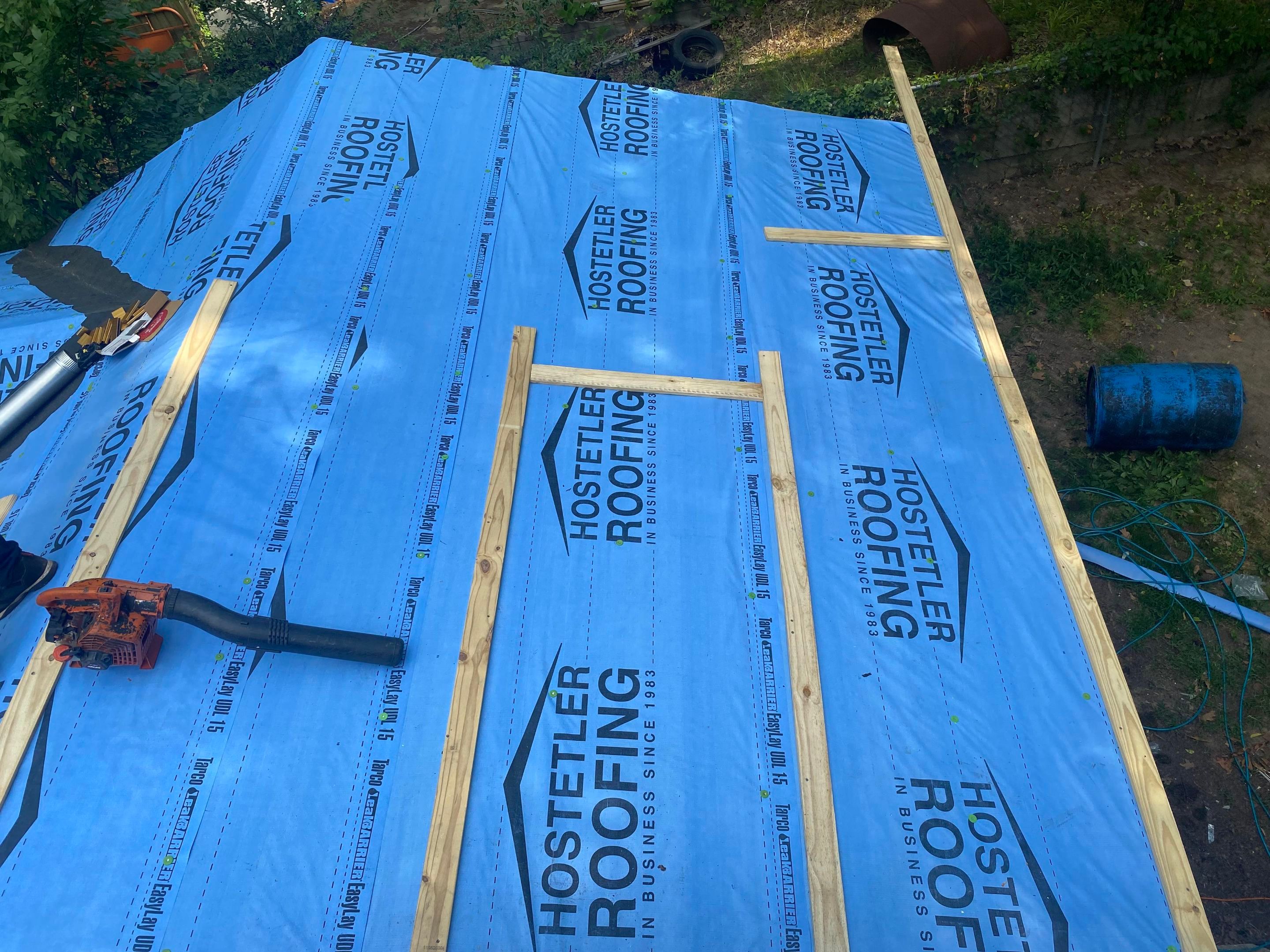 Residential Roofing Installation using 29 Gauge Galvalume Metal by Hostetler Roofing