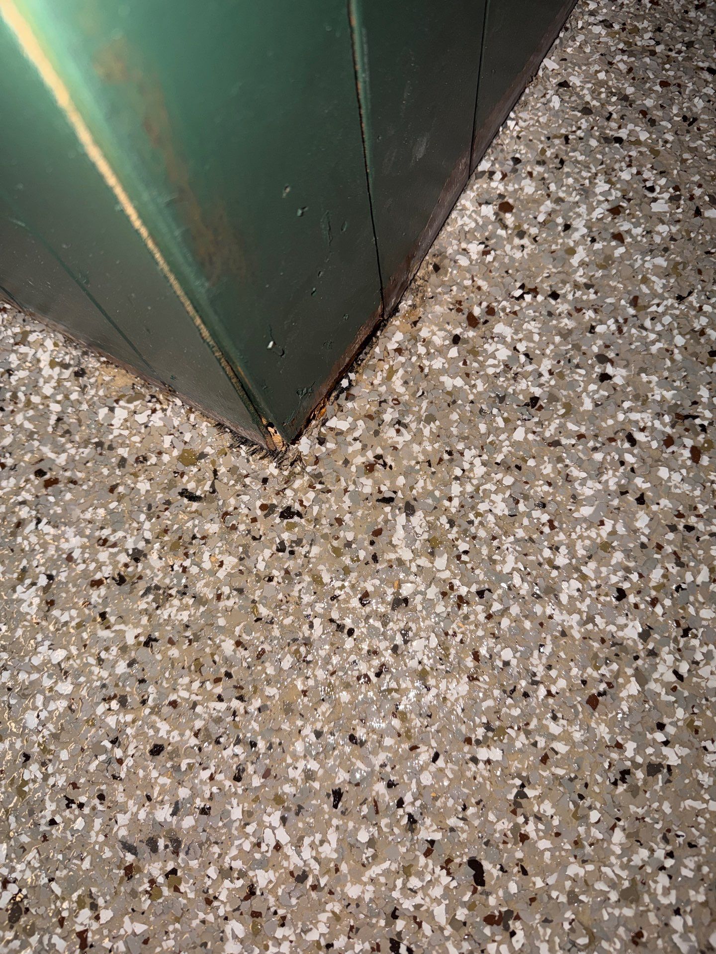Custom Epoxy Flake Floor Installation for Spring Lake Residence by Gordon Painting