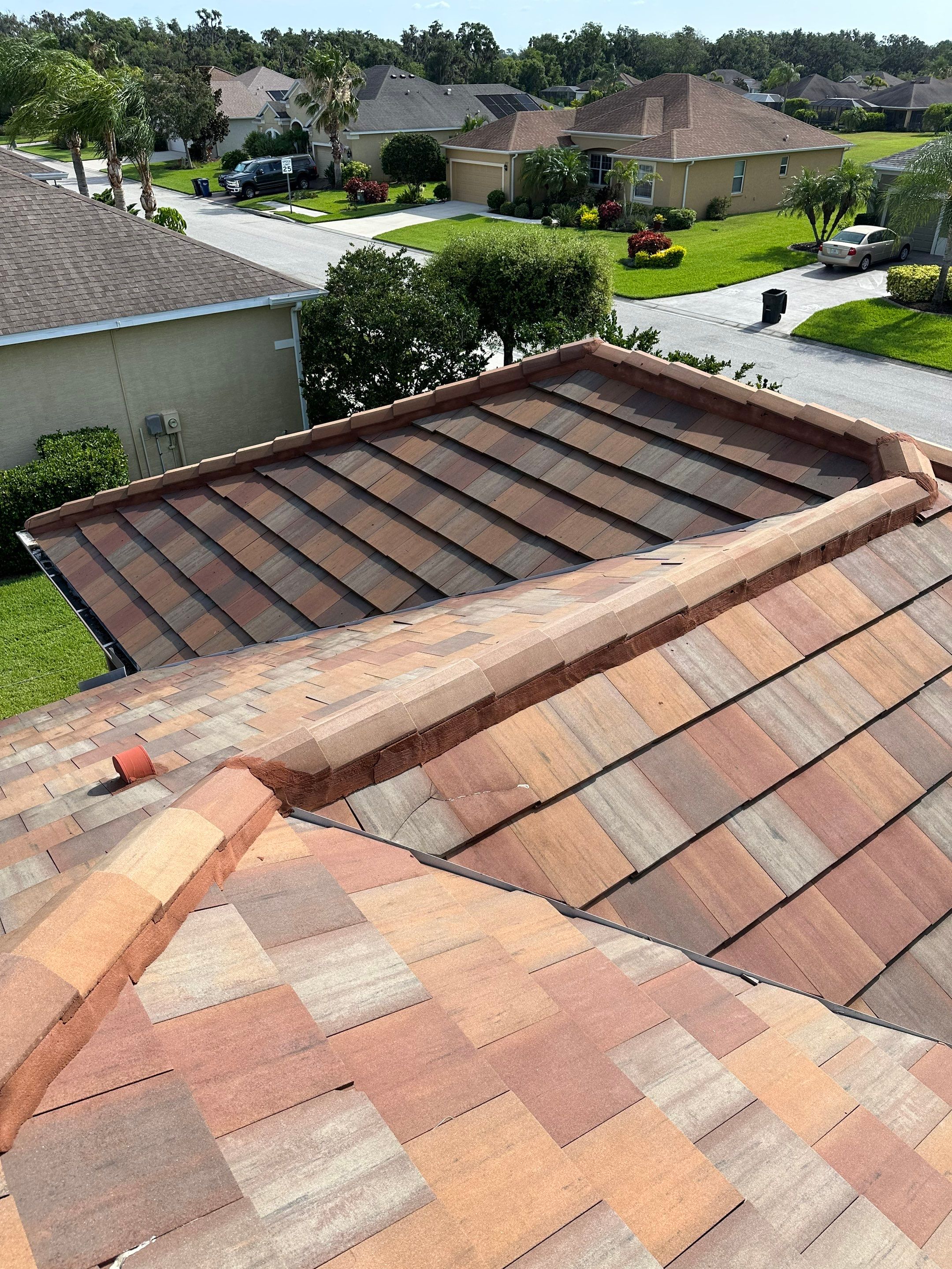 🏡 Tile Roof Cleaning – Gamble Creek Estates, Parrish, FL by Sunshine AquaWash