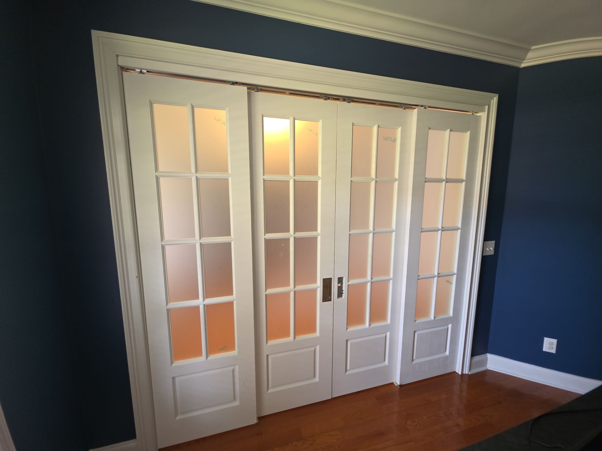 Glass-Panel Interior Door Installation in Leland, NC by RGR Construction and Roofing, LLC