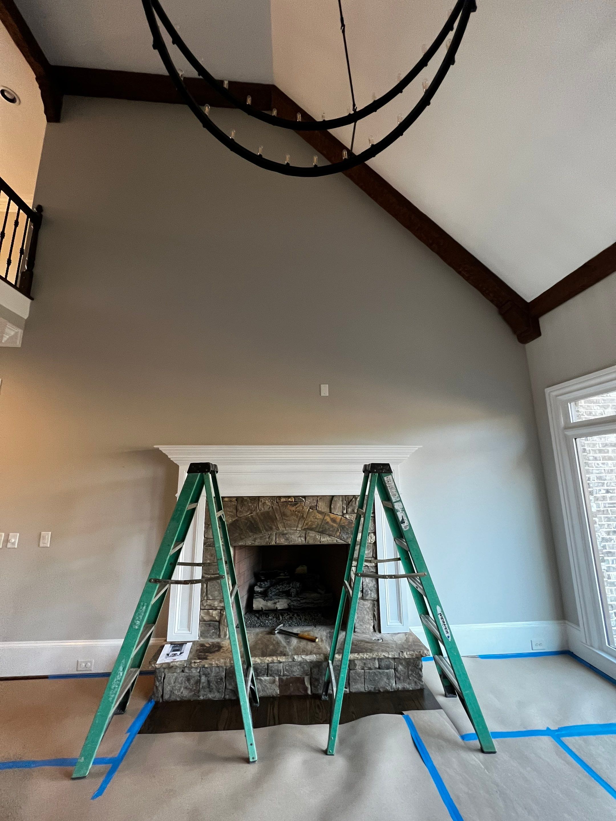 Custom Fireplace Accent Wall and Trim Installation in Marietta by Swift Home Renovations