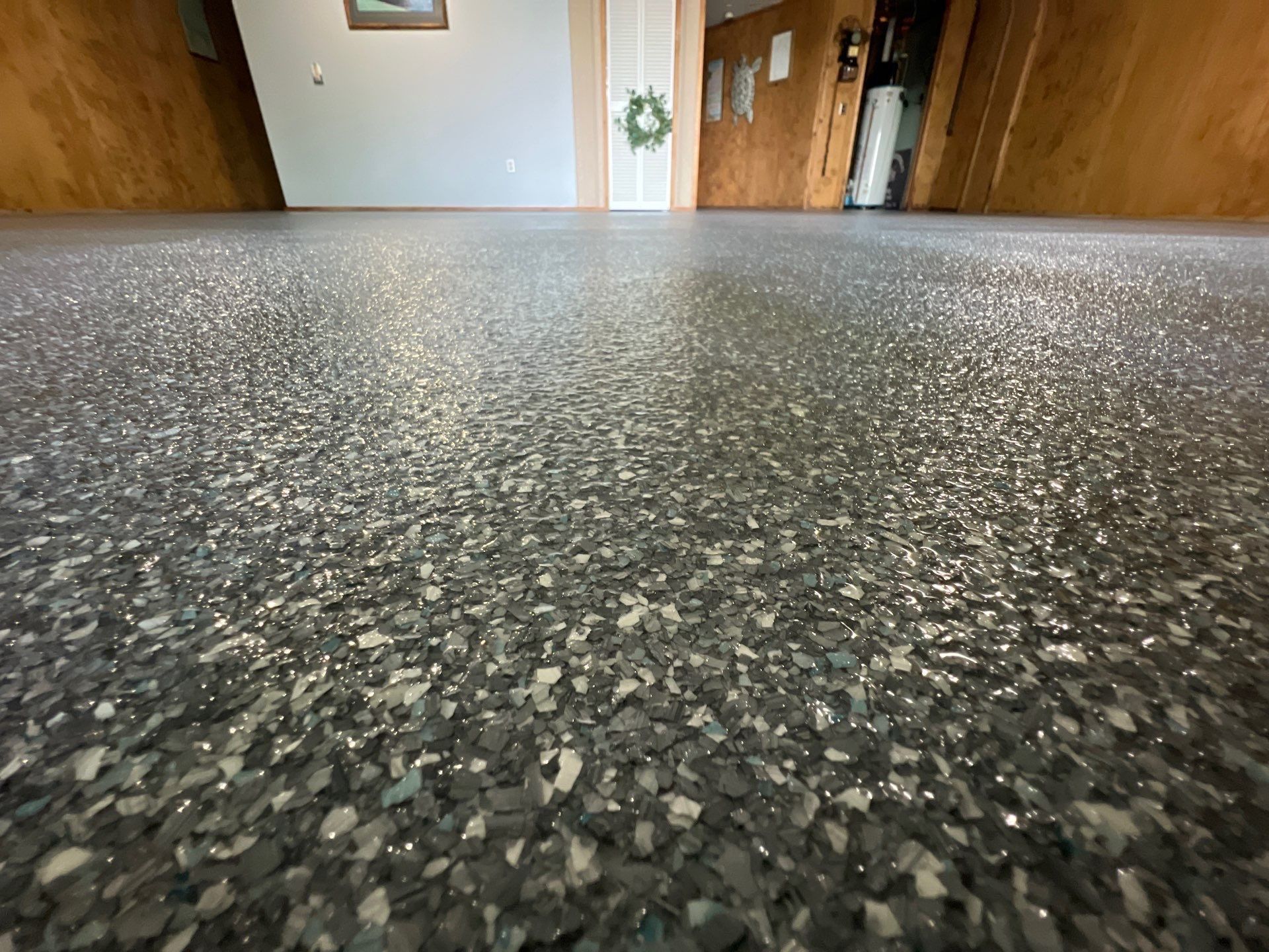Beautiful & Resilient: Basement Epoxy Flake Floor Makeover by Gordon Painting