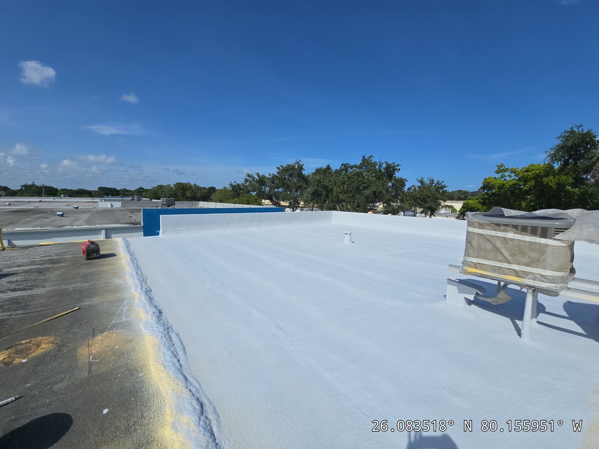 Fort Lauderdale Commercial Roof Restoration with Spray Foam and Silicone Coating by Roof King LLC