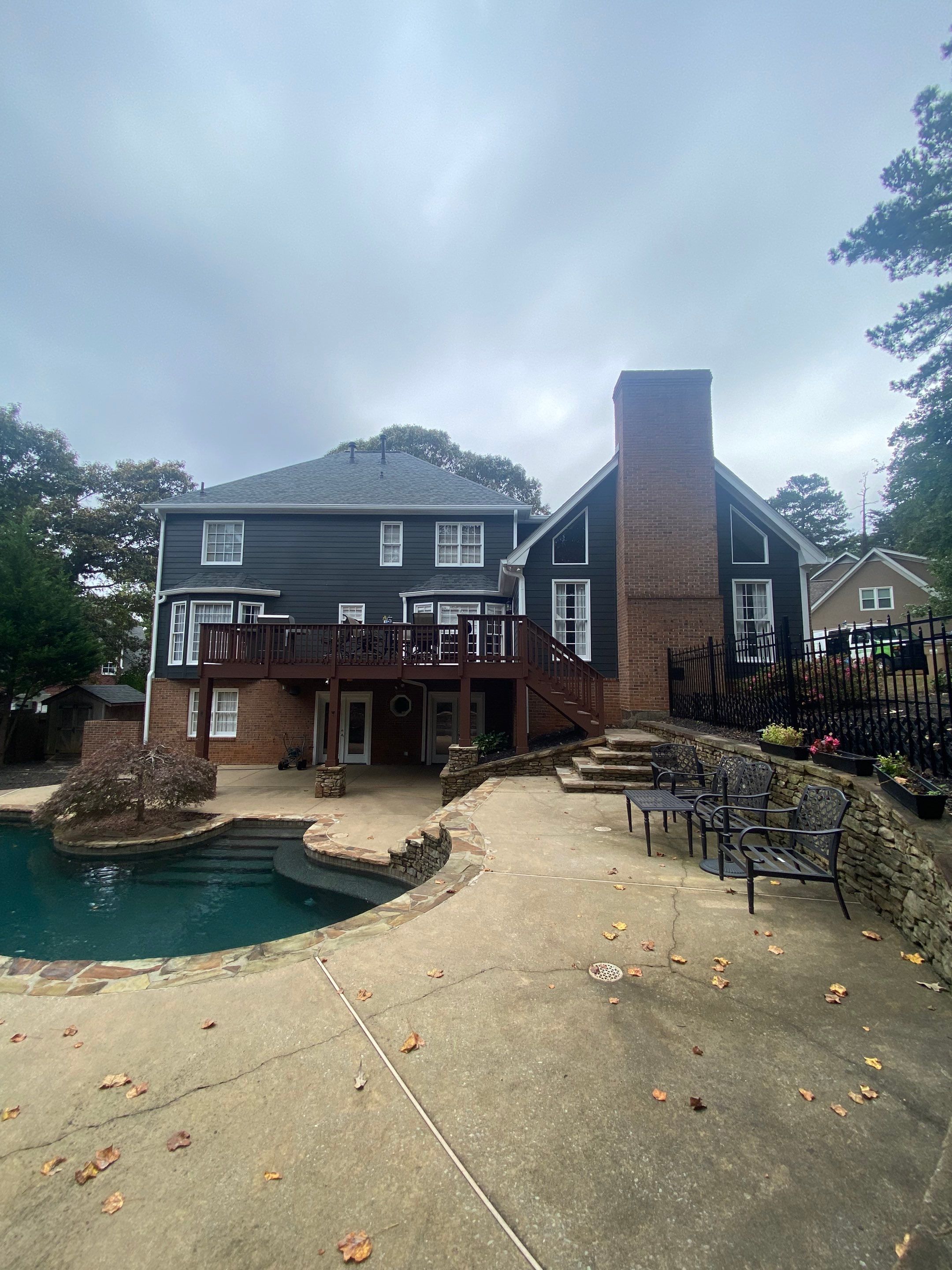 Custom Portico Construction and Siding Replacement in Alpharetta by Swift Home Renovations