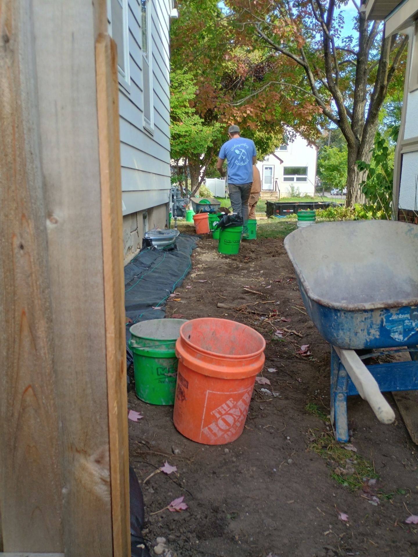 French Drain Installation for Michael by Waterproofing Northeast