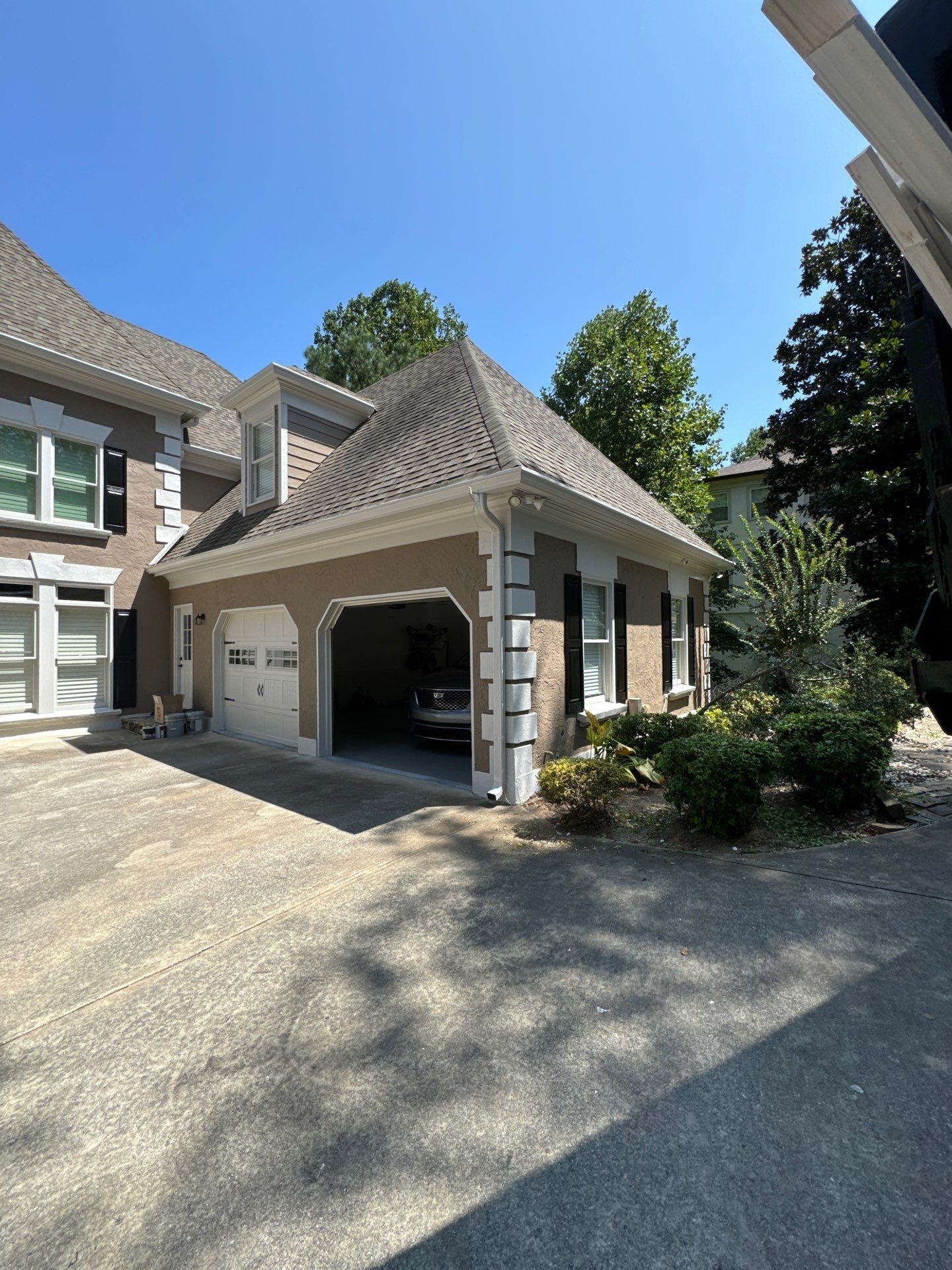 Atlanta Exterior Refresh Featuring Wood Privacy Fence and Door Painting by Swift Home Renovations